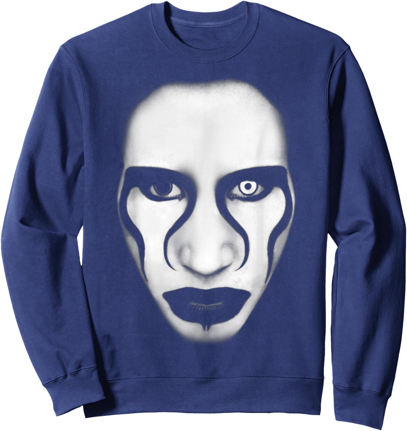 Marilyn Manson – Face And Flag Sweatshirt - Sweatshirt | Navy