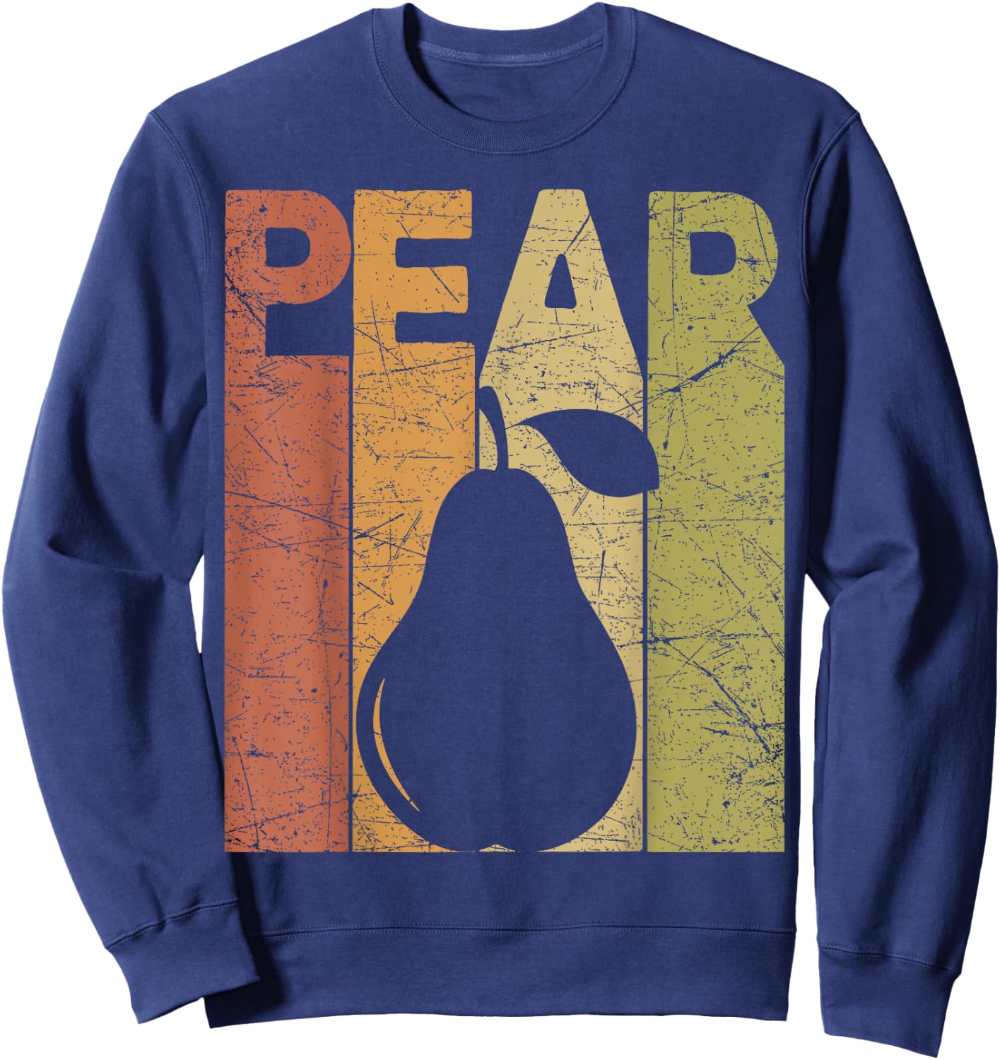 Pear Vintage Pear Farmer Retro Fruit Farmer Sweatshirt - Sweatshirt | Navy