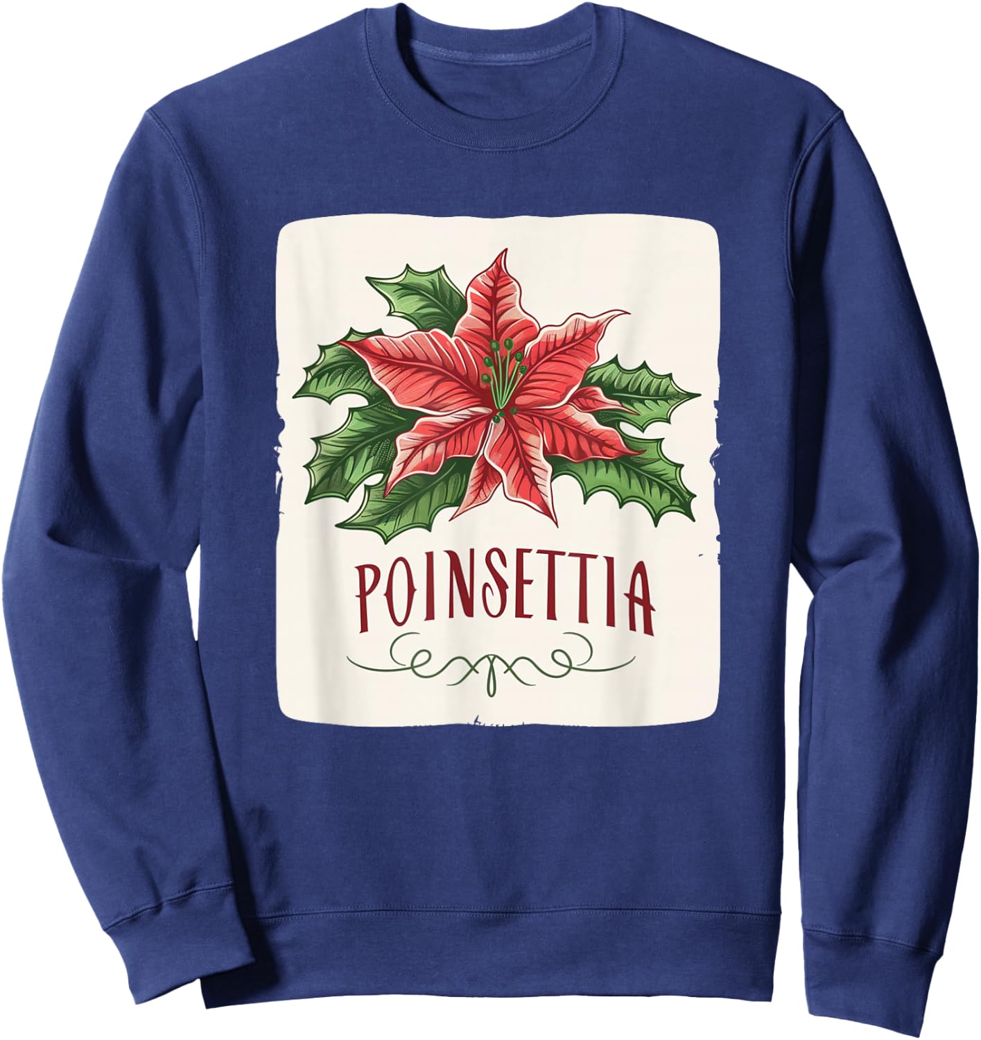 Awesome Poinsettia Flower Costume for Boys and Girls Sweatshirt - Sweatshirt | Navy
