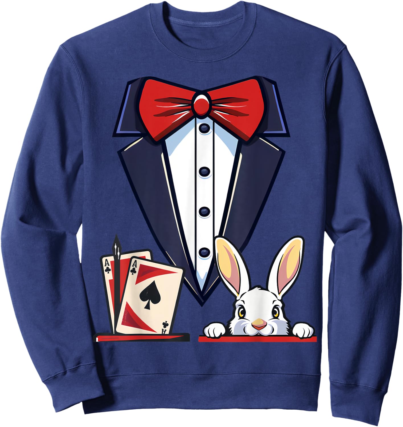 Magician Costume Halloween Magic Show Men Women Kids Boys Sweatshirt - Sweatshirt | Navy