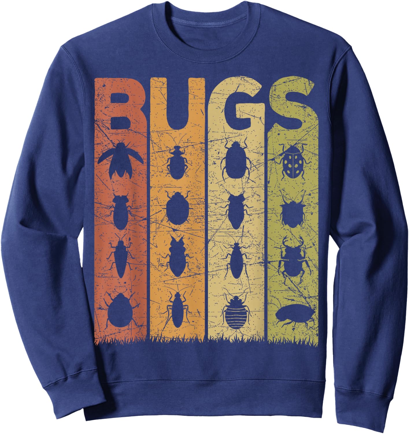 Bugs Vintage Insects Entomologist Retro Bugs Sweatshirt - Sweatshirt | Navy