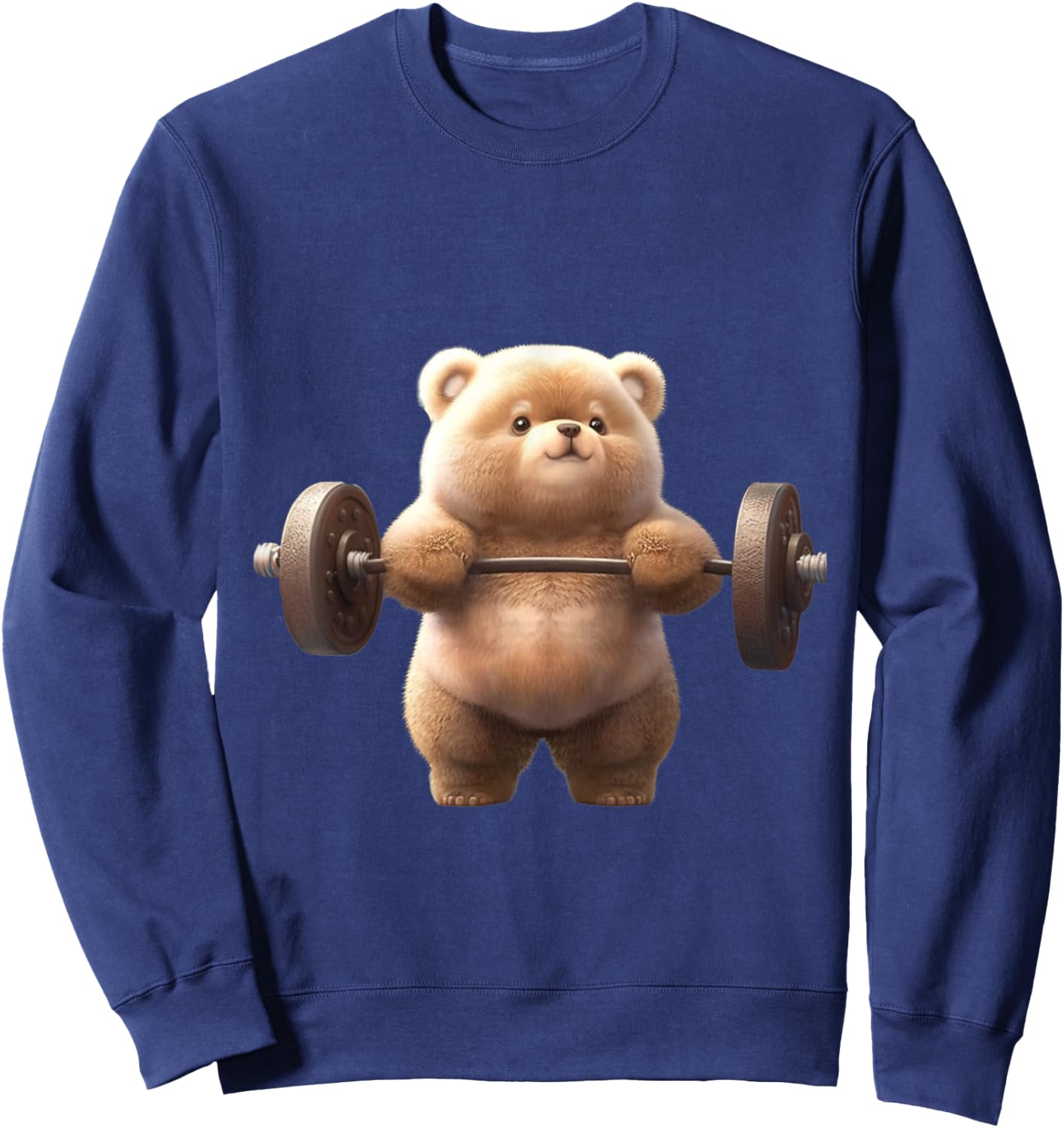 Bear Bodybuilder Weight lifting Gym Workout Sports Sweatshirt - Sweatshirt | Navy