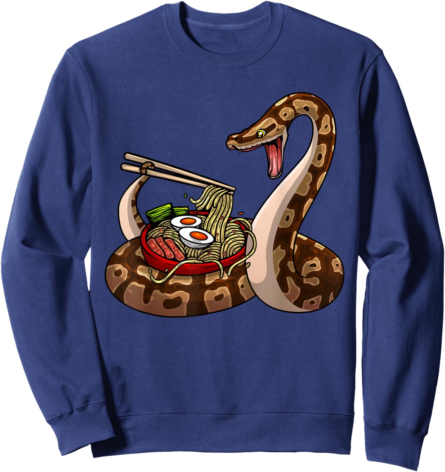 Funny Ball Python Art Women Snake Ball Python Lover Sweatshirt - Sweatshirt | Navy