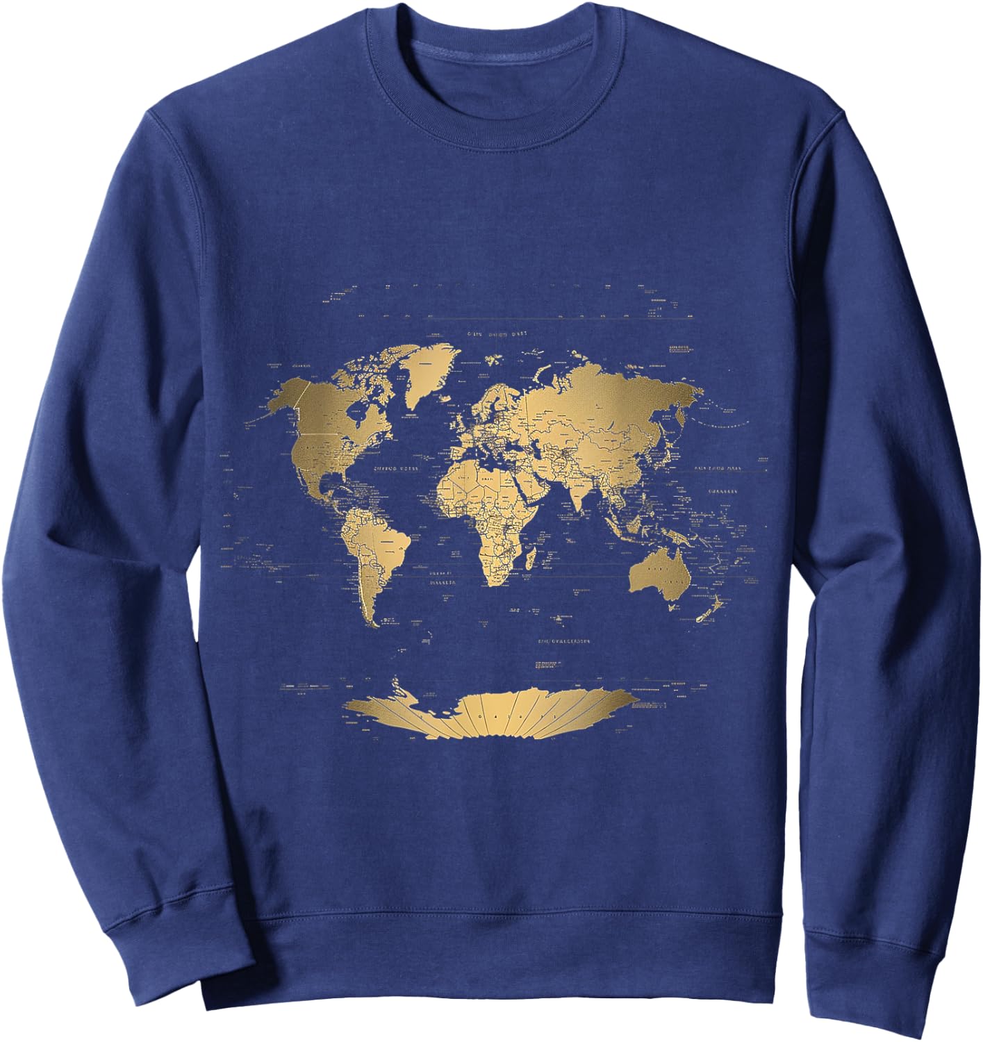 Retro World Map Sweatshirt - Sweatshirt | Navy