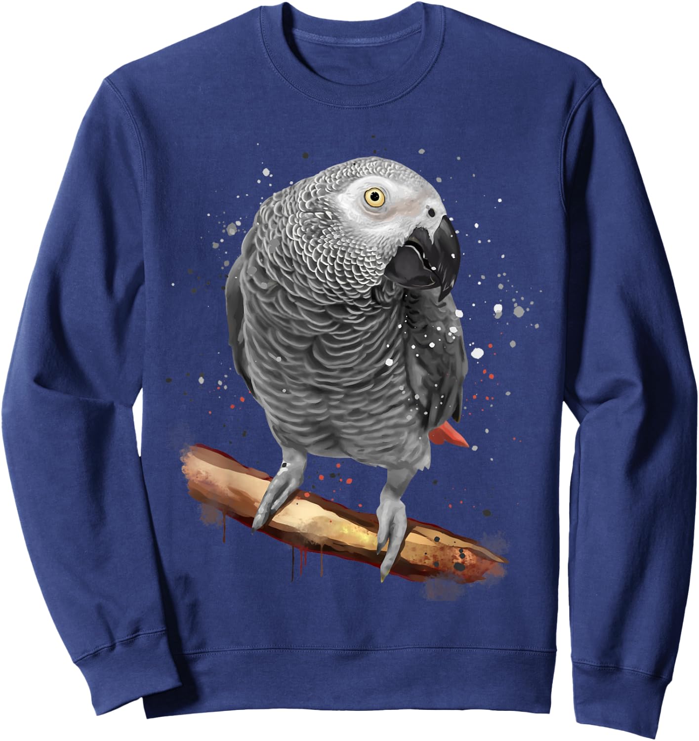 Curious Bird Parrot African Grey Sweatshirt - Sweatshirt | Navy