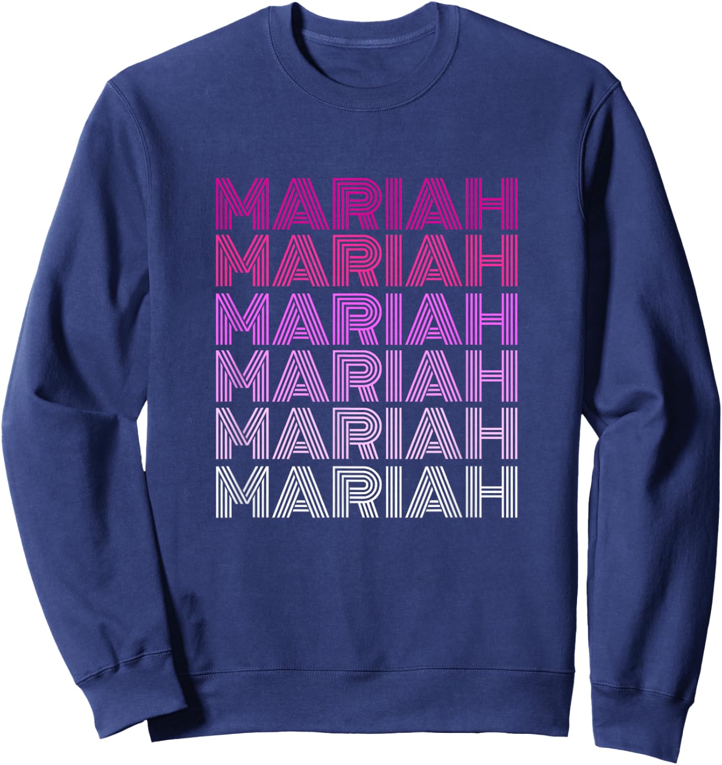 Retro Style Mariah Pink Ombre Sweatshirt - Sweatshirt | Navy