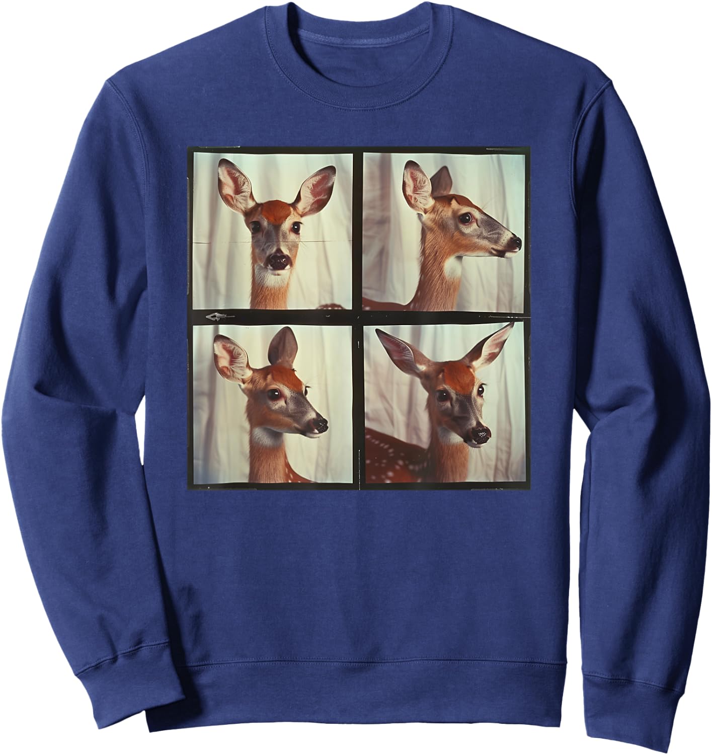 Whitetail Deer Beautiful Animal Photobooth Fawn Deer Lover Sweatshirt - Sweatshirt | Navy