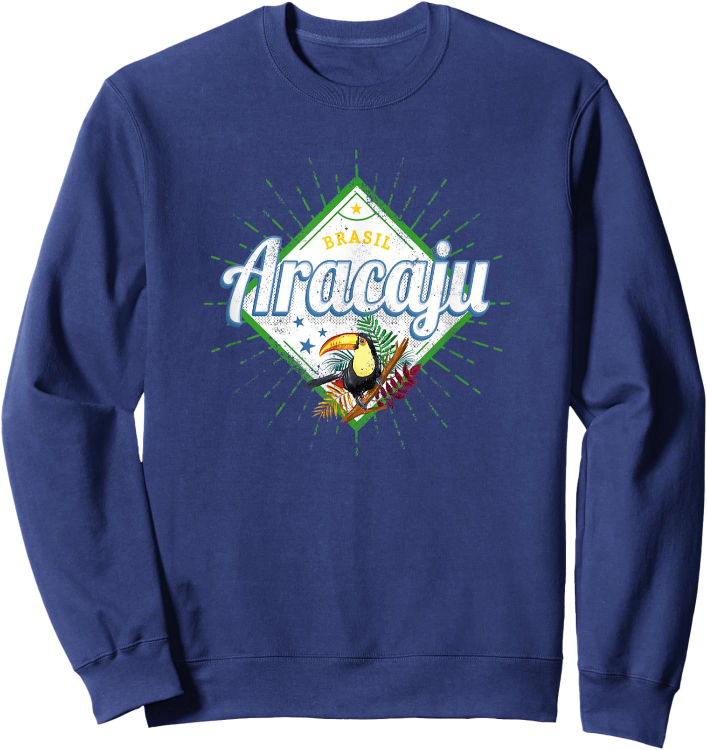 Aracaju Sergipe Brazil Retro Toucan Vintage Holiday Souvenir Sweatshirt - Sweatshirt | Navy