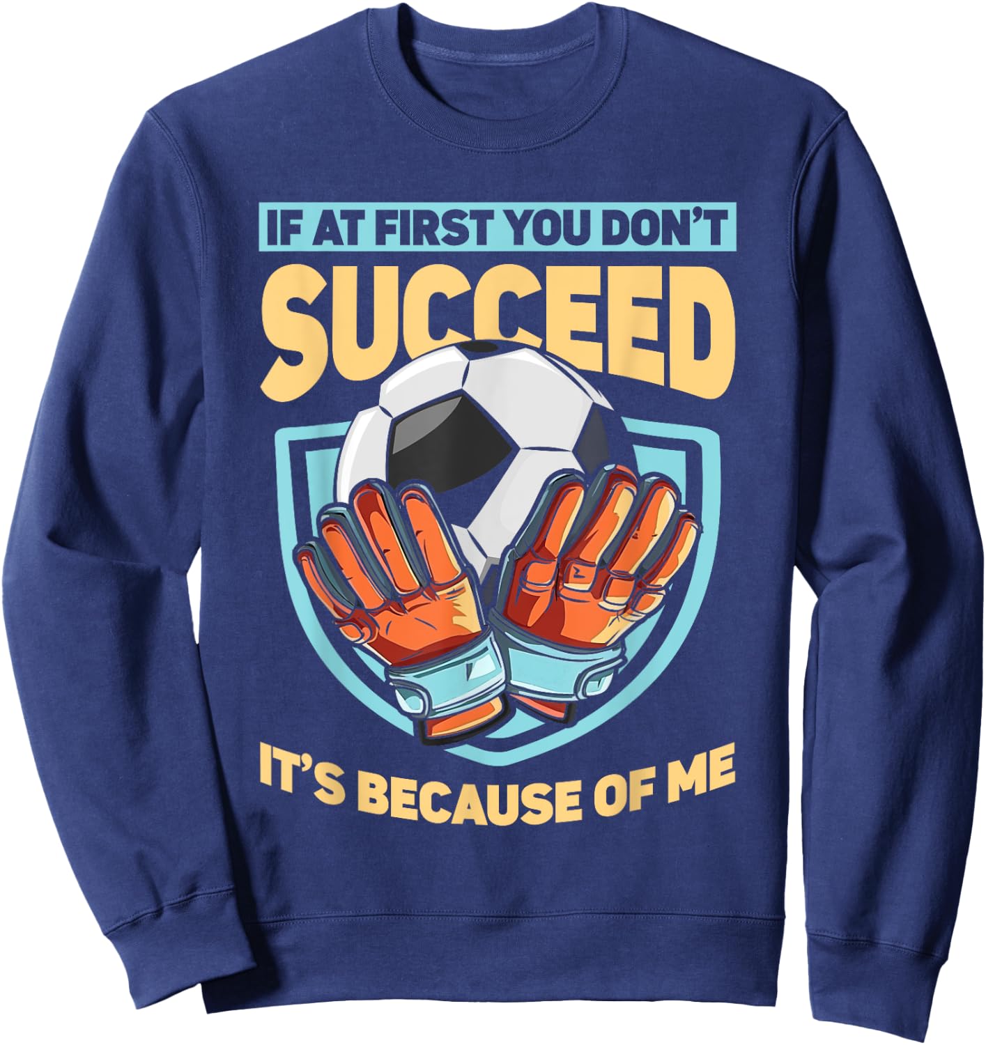 Kids Goaltender Defender Goalkeeper Soccer Goalie Goal Sweatshirt - Sweatshirt | Navy