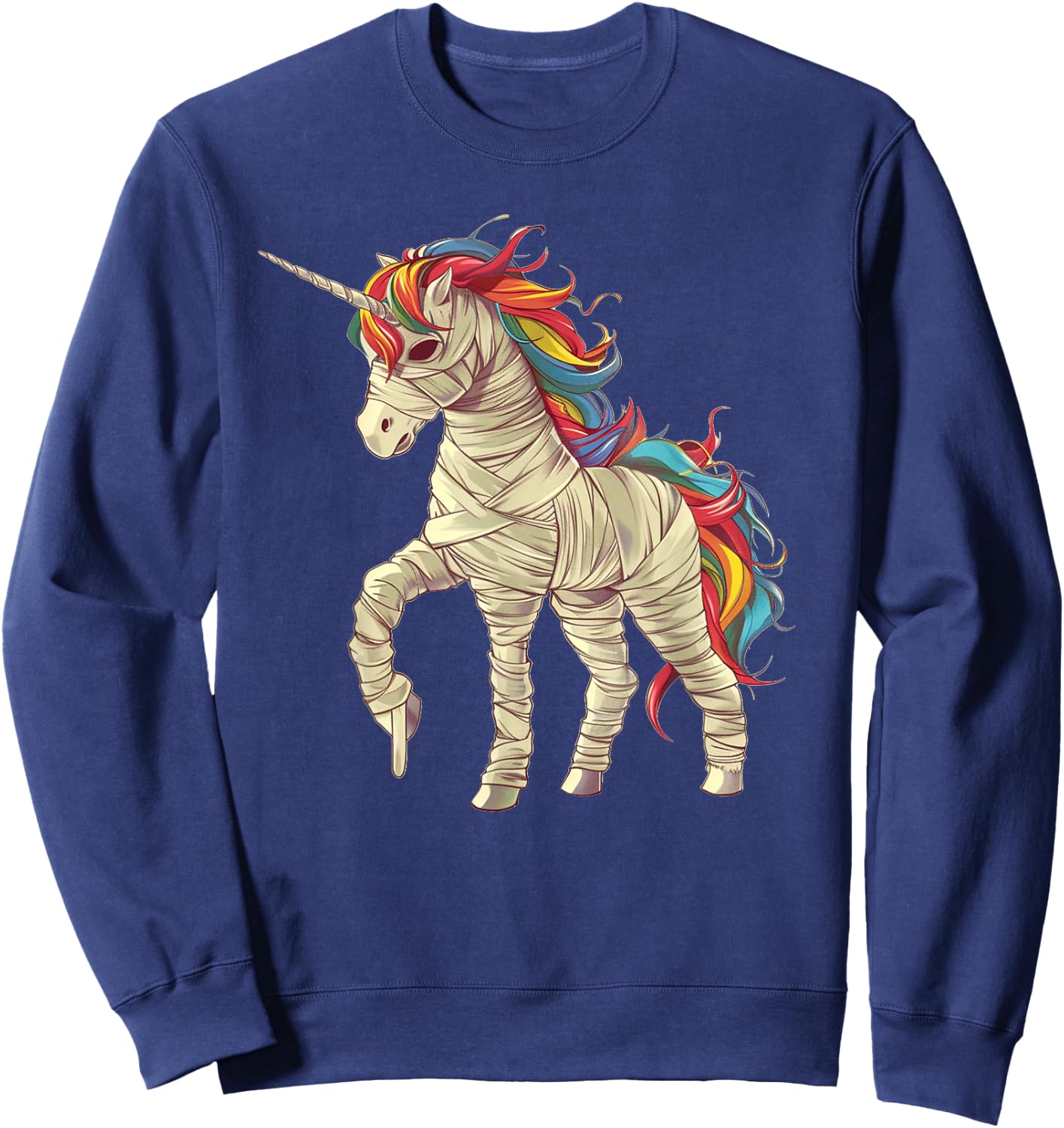 Girls Halloween Unicorn Mummy Women Sweatshirt - Sweatshirt | Navy