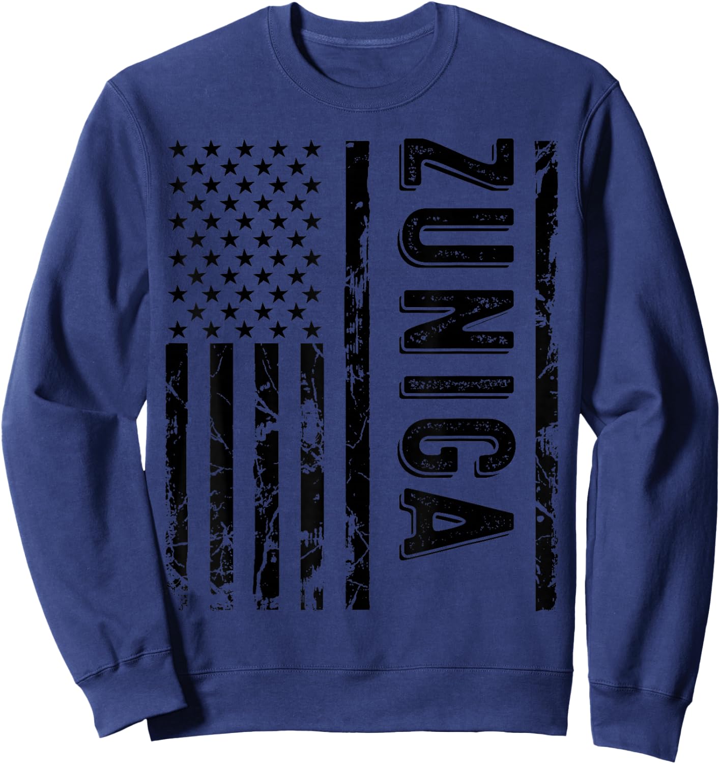 Zuniga Last Name Funny Surname Team Zuniga Family Reunion Sweatshirt - Sweatshirt | Navy