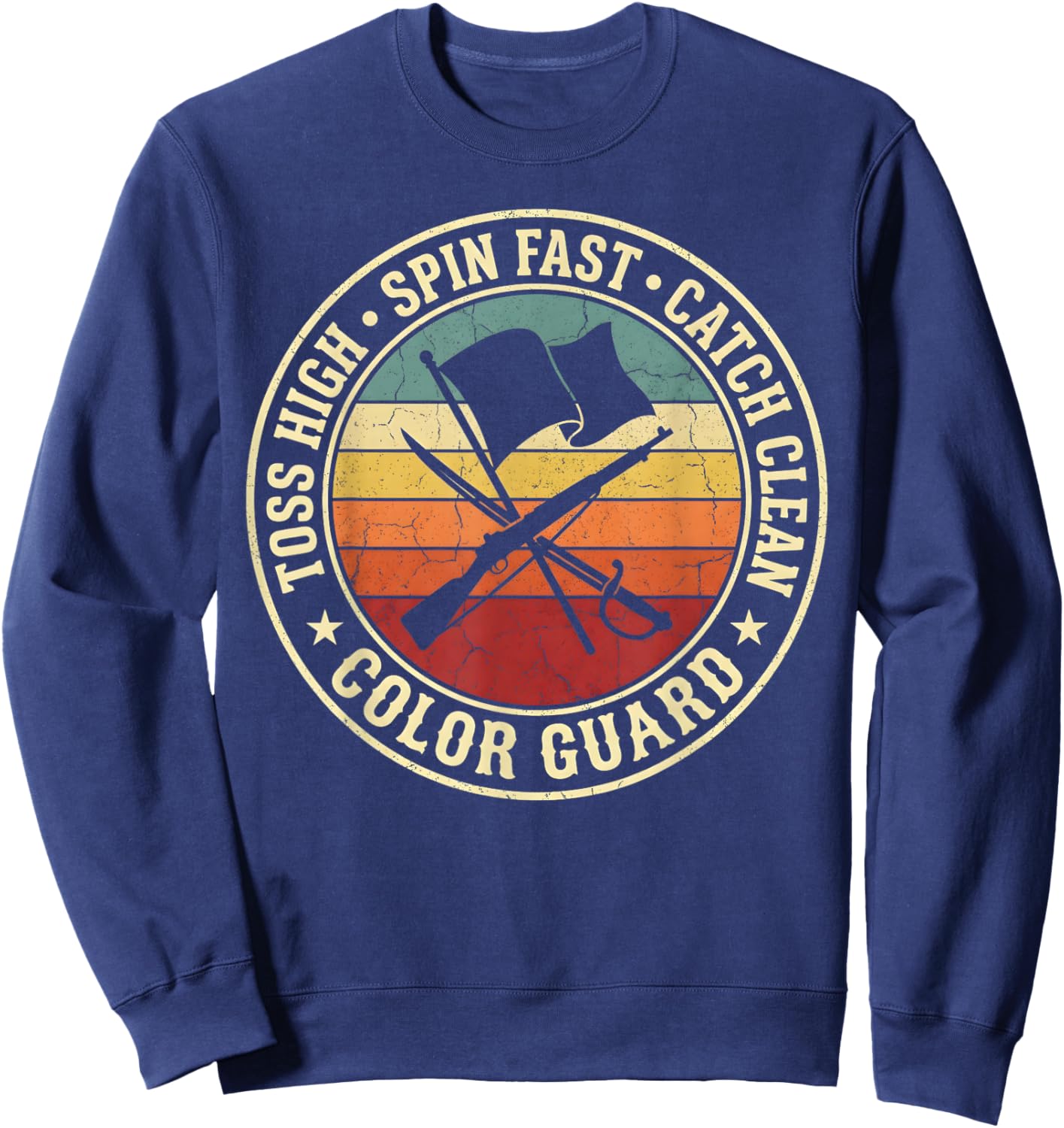 Toss High Spin Fast Catch Clean Color Guard Sweatshirt - Sweatshirt | Navy