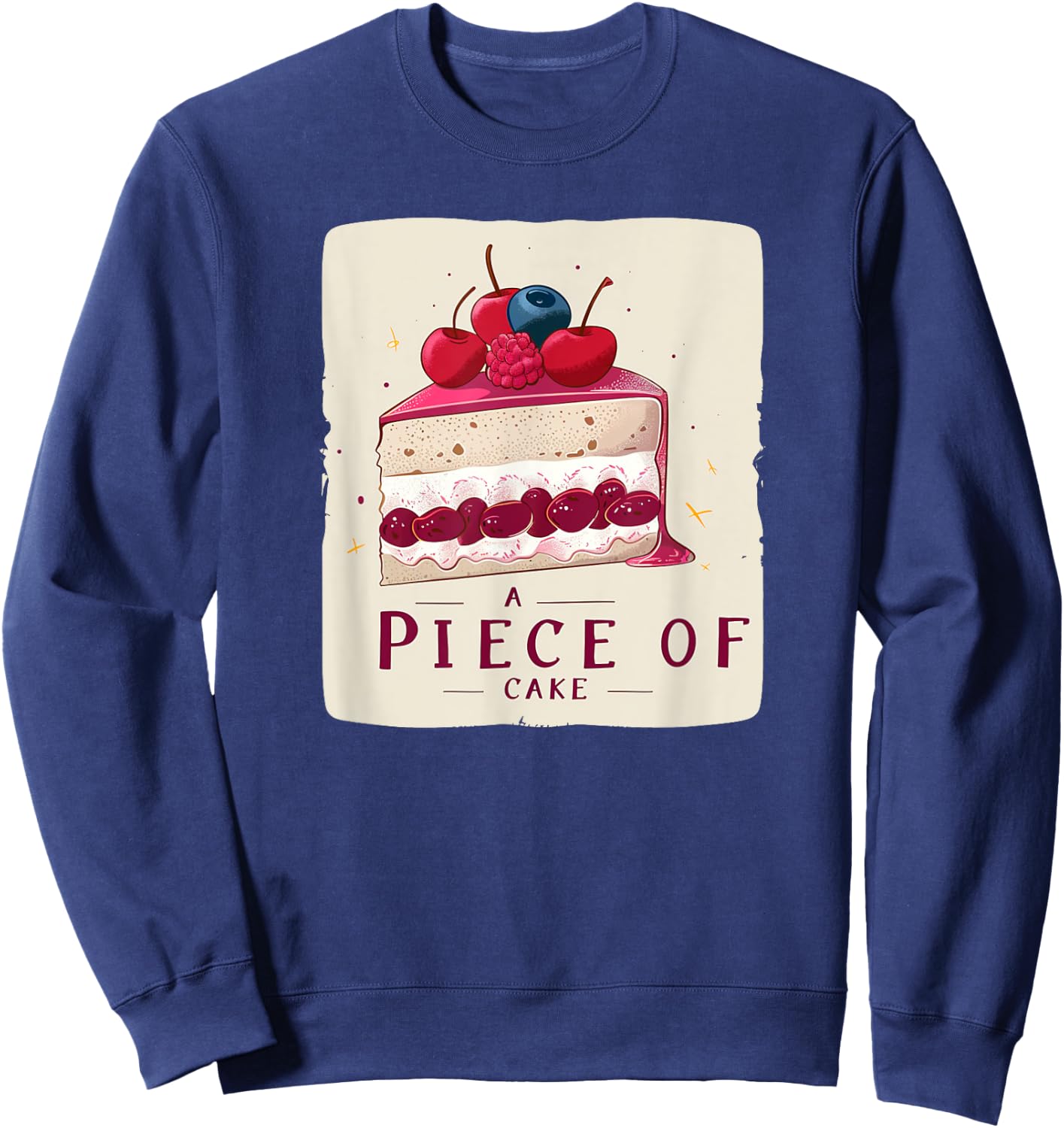 A Piece of Cake Idiom Costume Sweatshirt - Sweatshirt | Navy