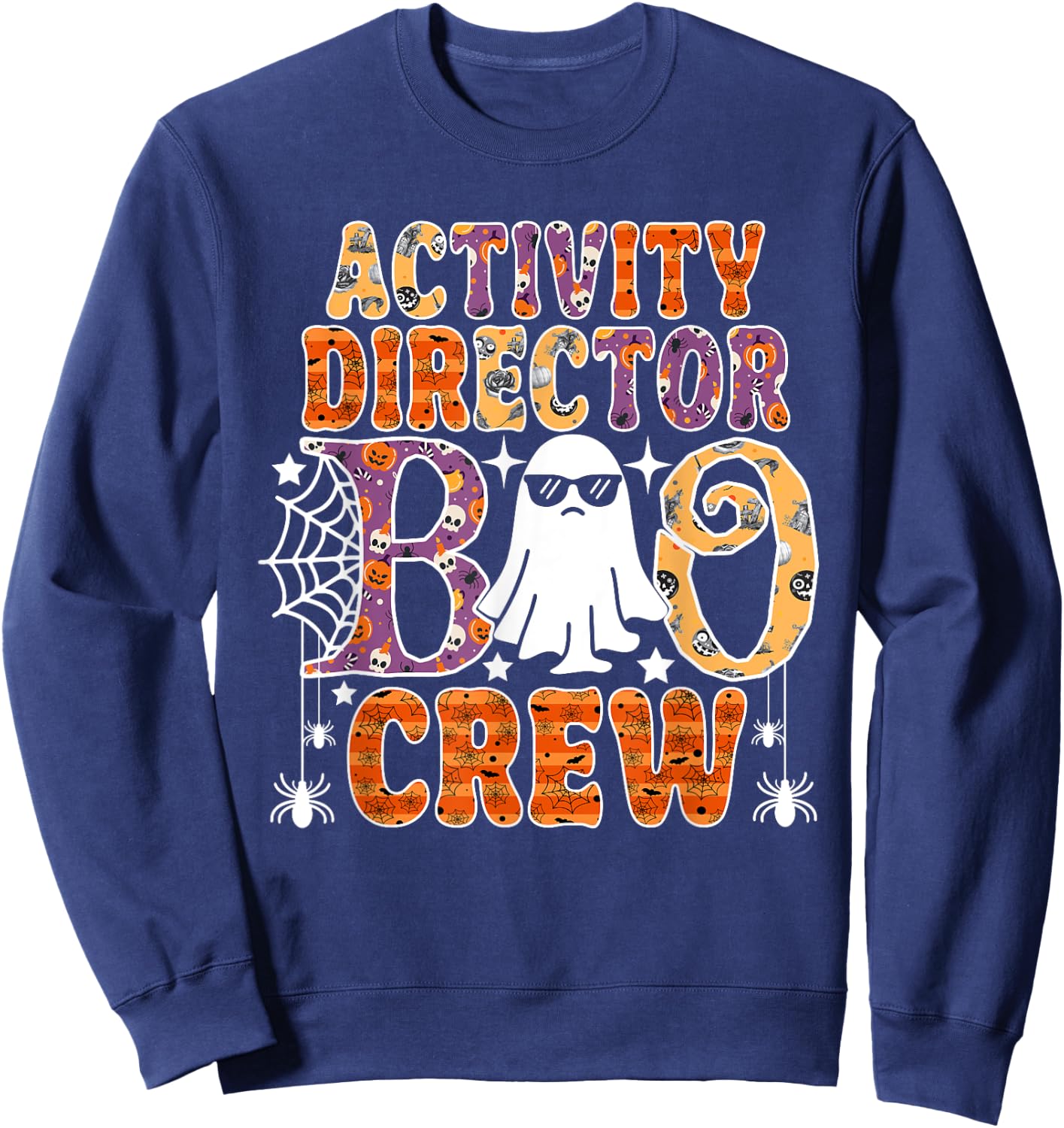 Activity Director Boo Crew Funny Halloween Costume Sweatshirt - Sweatshirt | Navy