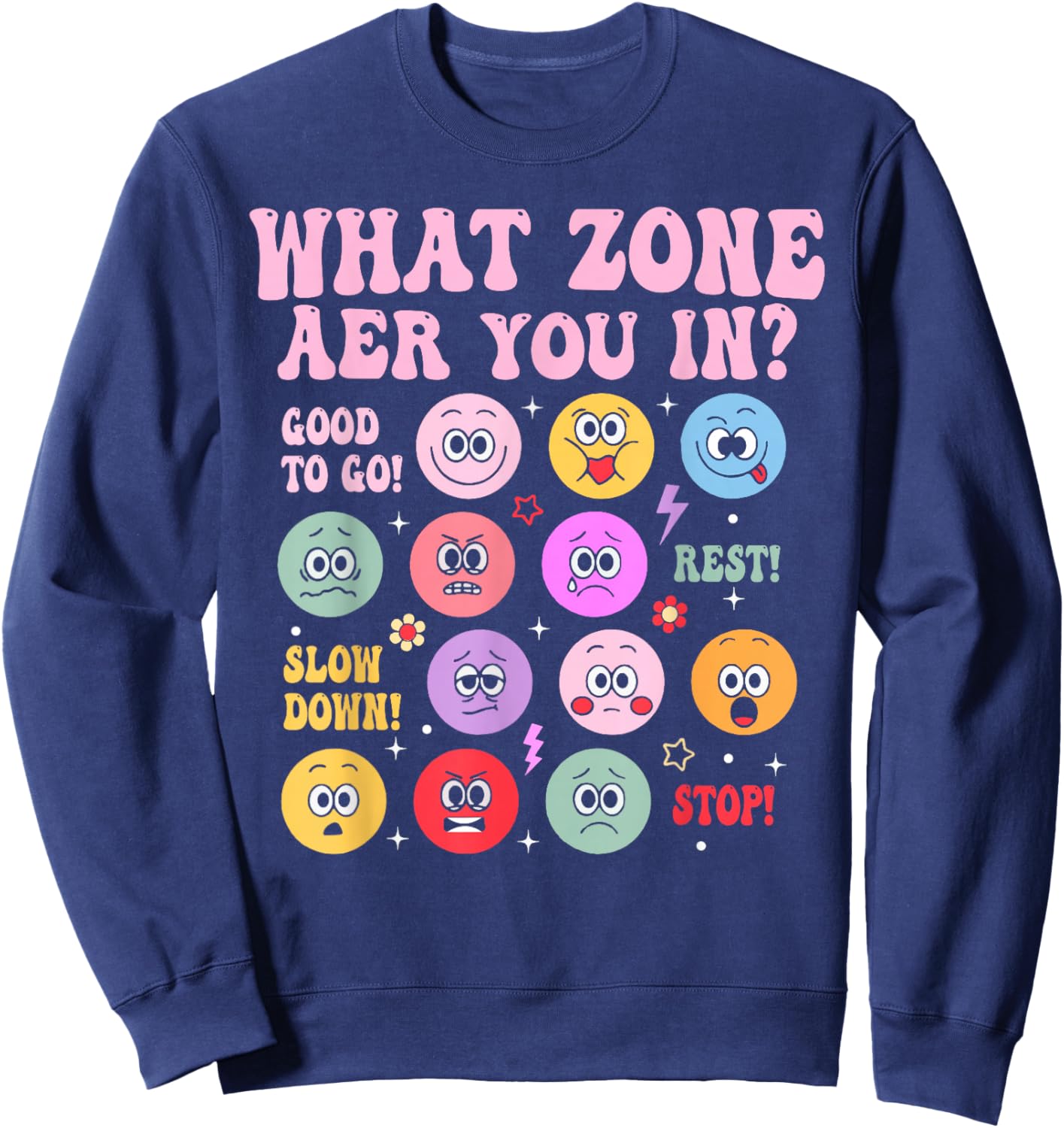 Zone Of Regulation For School Counselor Mental Health Matter Sweatshirt - Sweatshirt | Navy