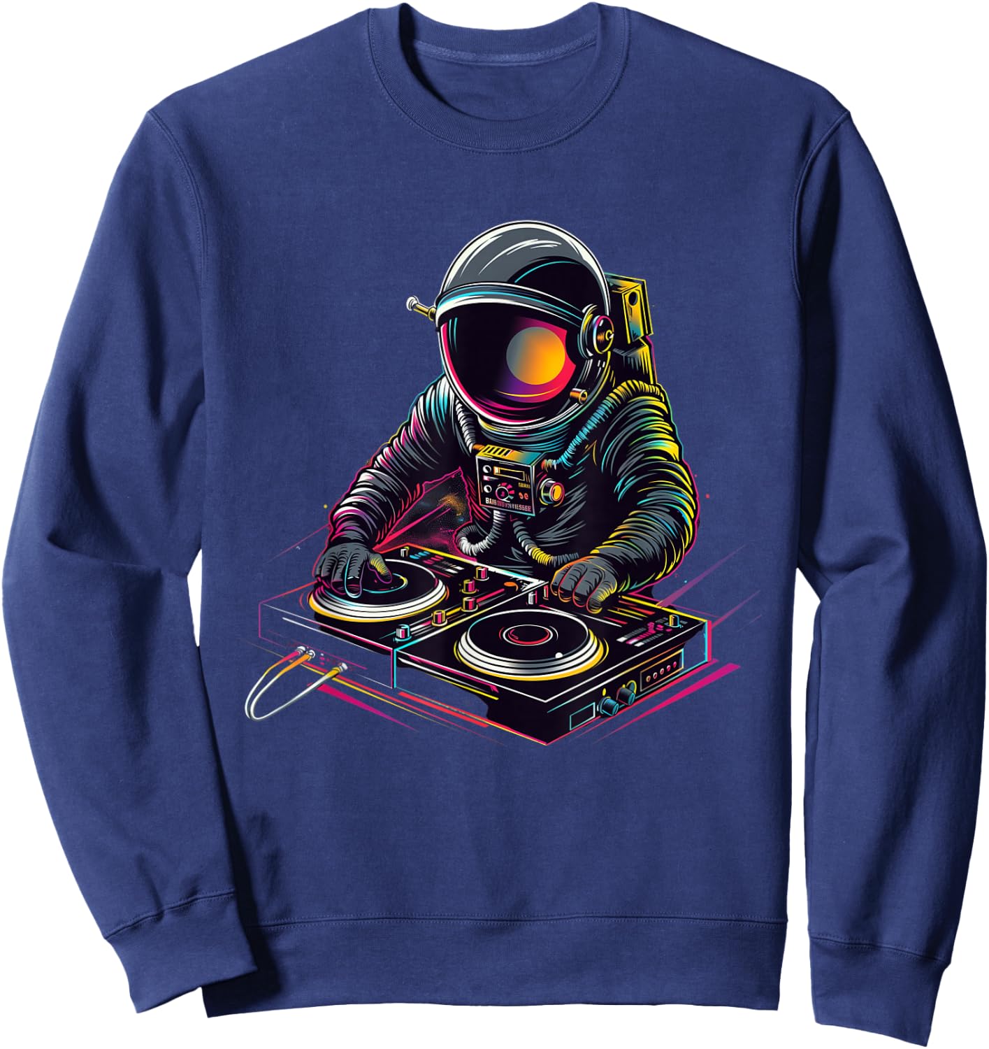 Astronaut DJ. Astronaut DJ-ing in space Sweatshirt - Sweatshirt | Navy