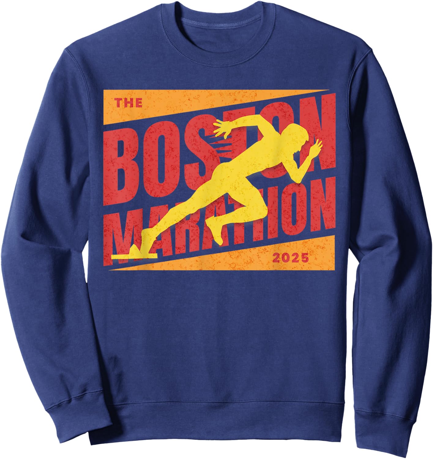 Boston Runners Marathon 2025 and Distance Runnah Sweatshirt - Sweatshirt | Navy