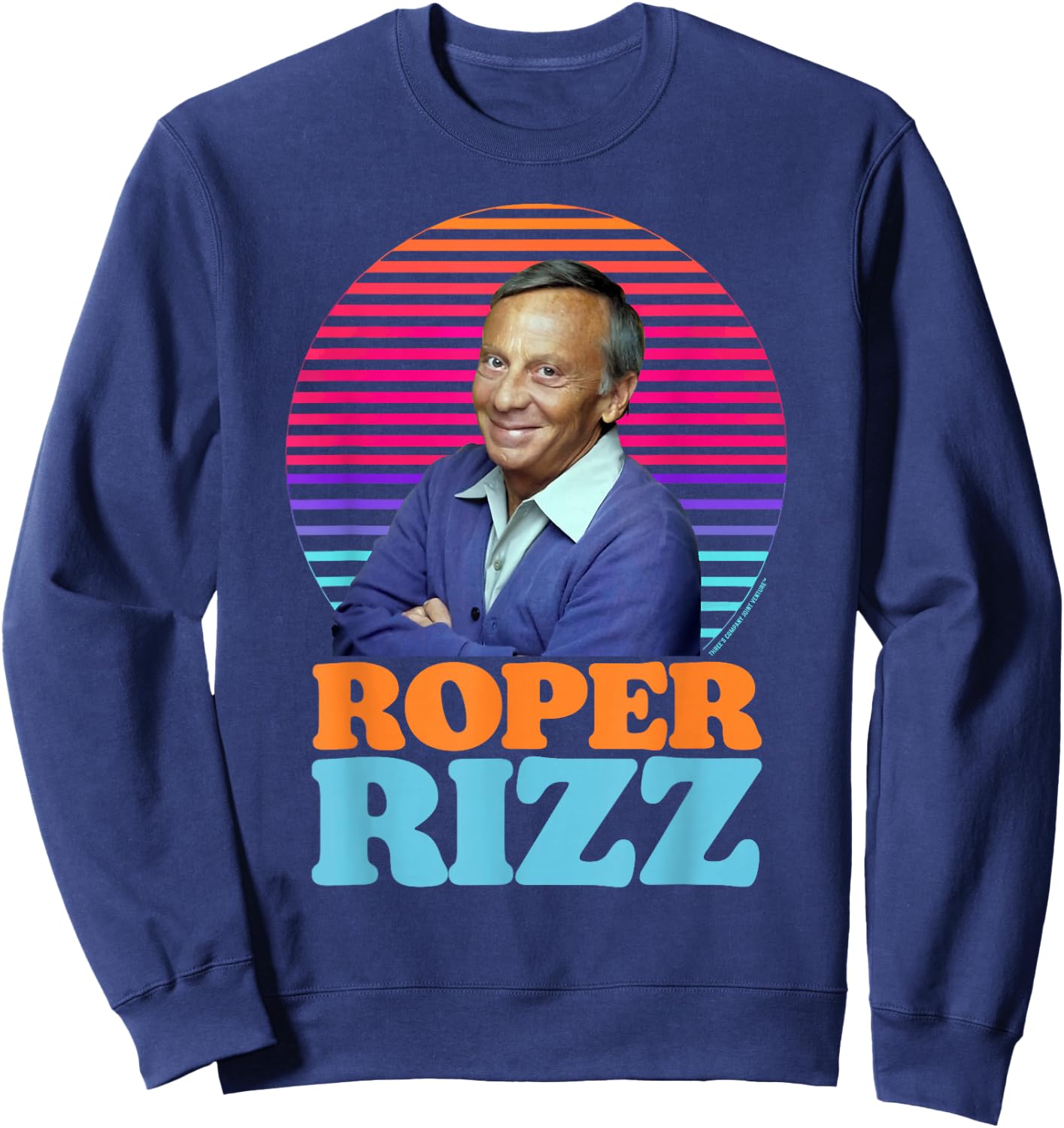 Roper Rizz Funny Three's Company Mr Roper Stanley Sweatshirt - Sweatshirt | Navy