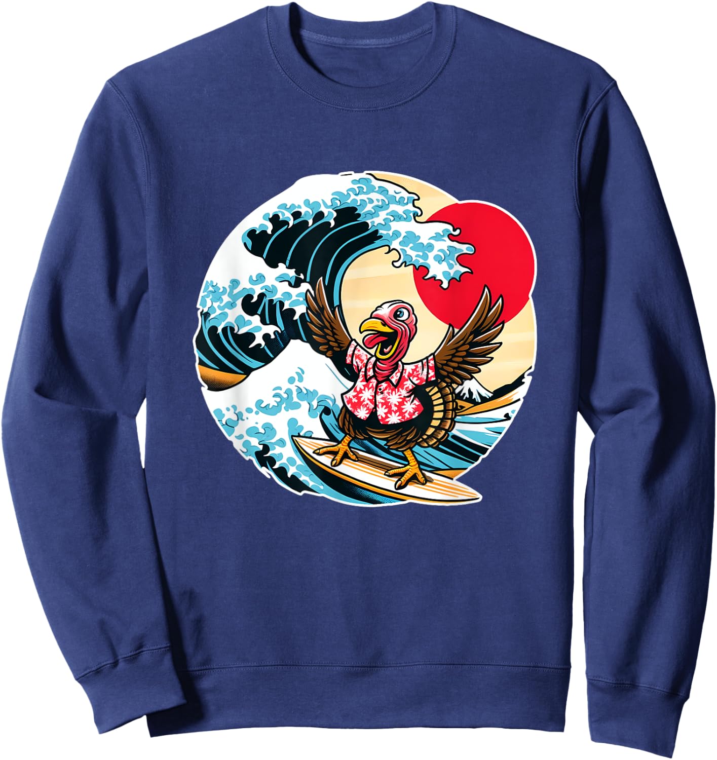 Great Wave Kanagawa Turkey Surfing Sweatshirt - Sweatshirt | Navy