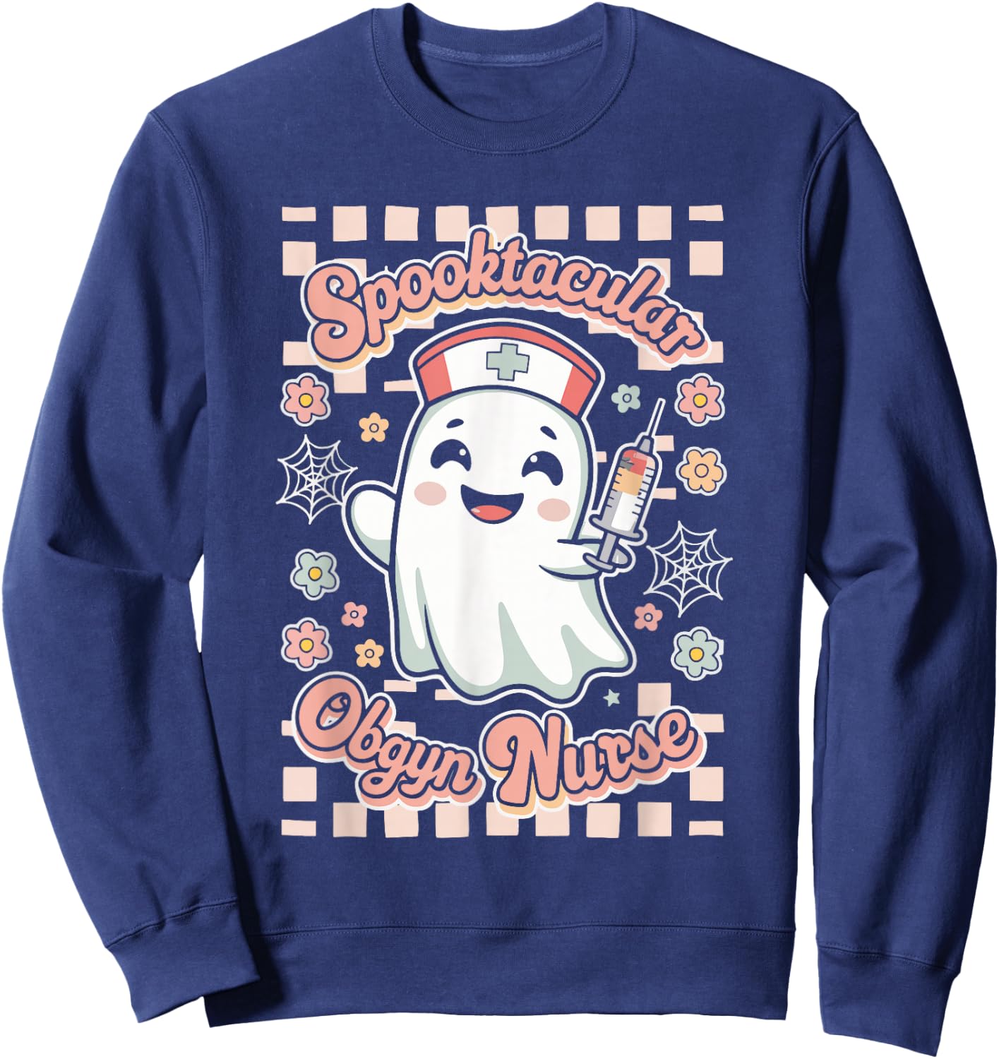 Spooktacular OBGYN Nurse Gynecologist Obstetrics Sweatshirt - Sweatshirt | Navy