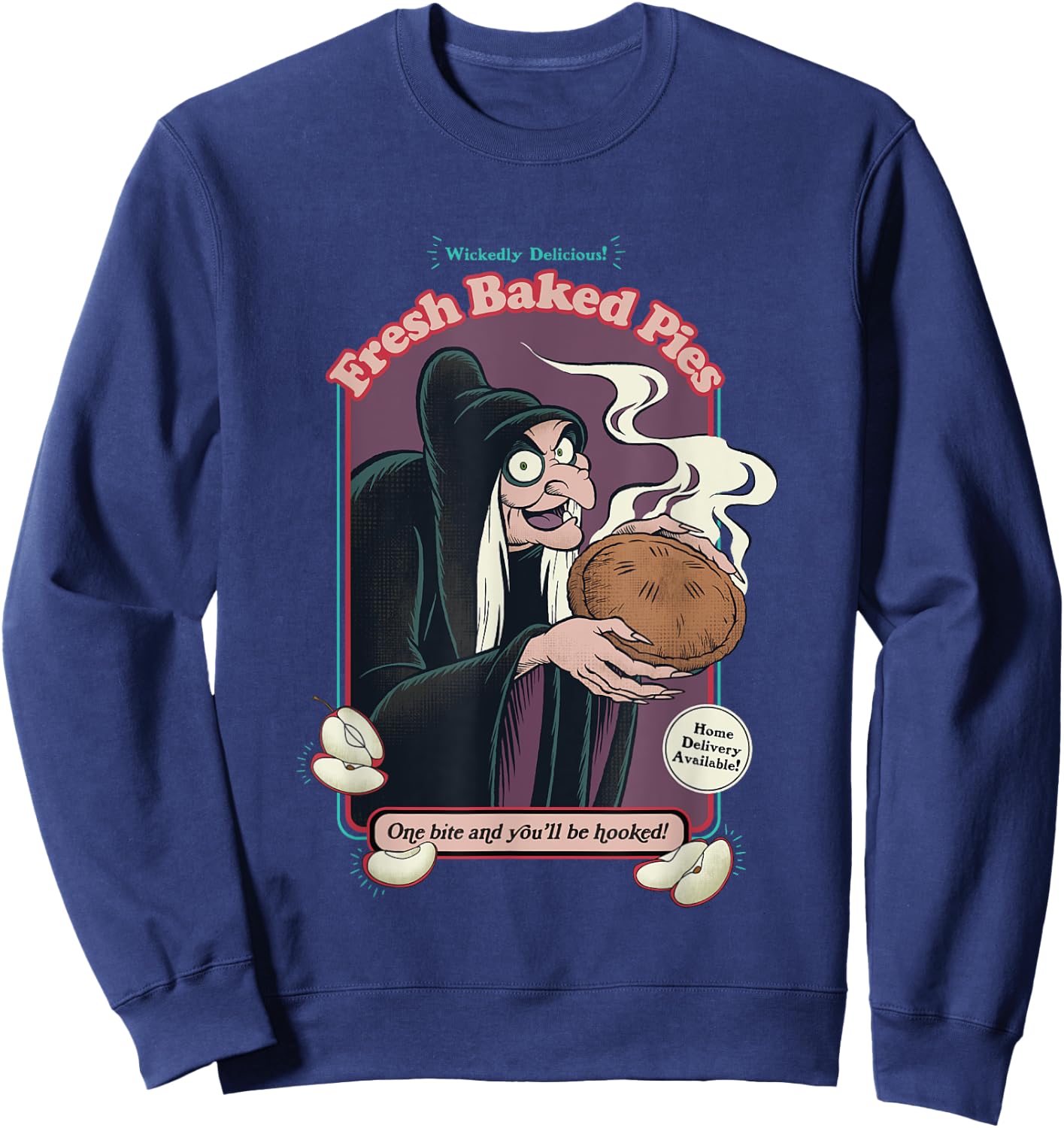Disney Villains Evil Queen One Bite And You'll Be Hooked! Sweatshirt - Sweatshirt | Navy