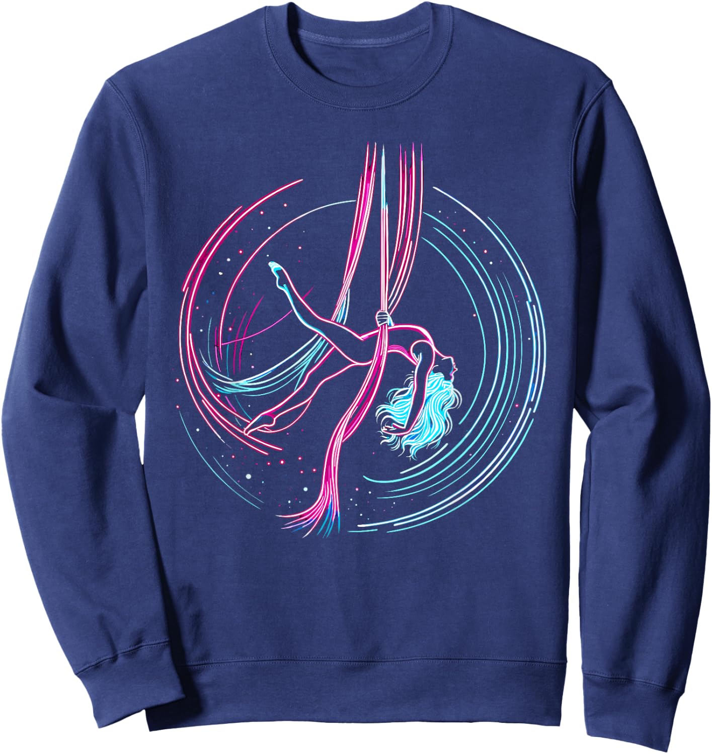 Aerial Yoga Gift An Aerialist -Adult Yoga Black Short Sleeve Small Sweatshirt - Sweatshirt | Navy