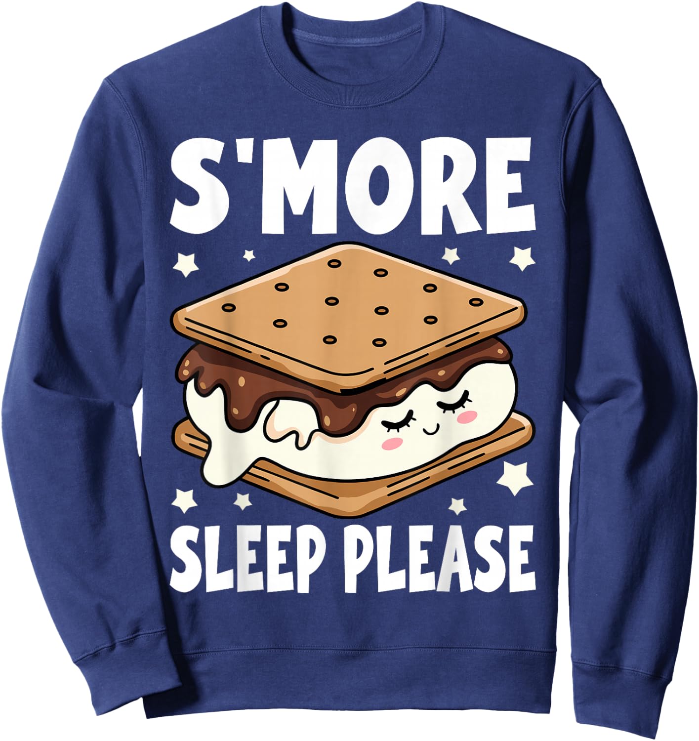 S'more Sleep I Marshmallow Pajamas for Boys Girls Camping Sweatshirt - Sweatshirt | Navy