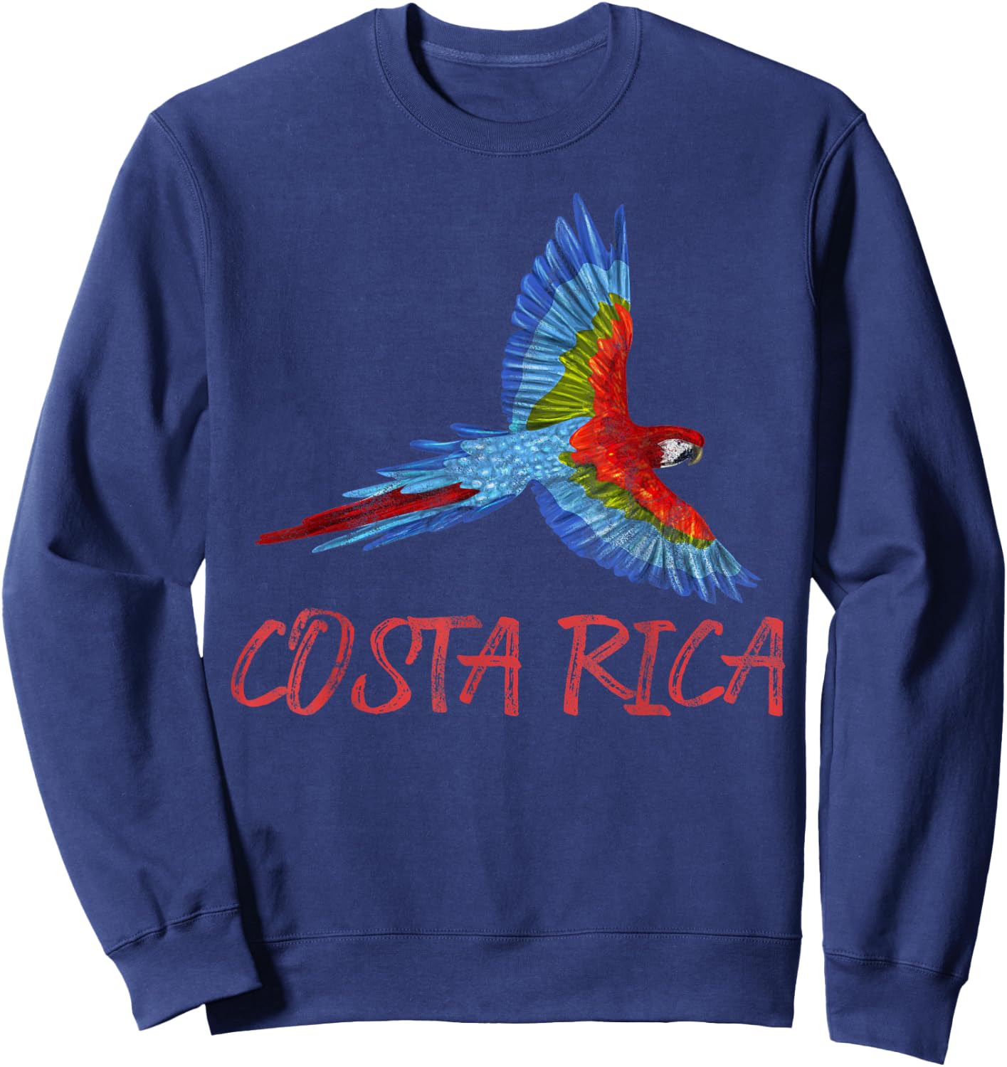 Costa Rica Bird Scarlet Macaw Central American Country Sweatshirt - Sweatshirt | Navy