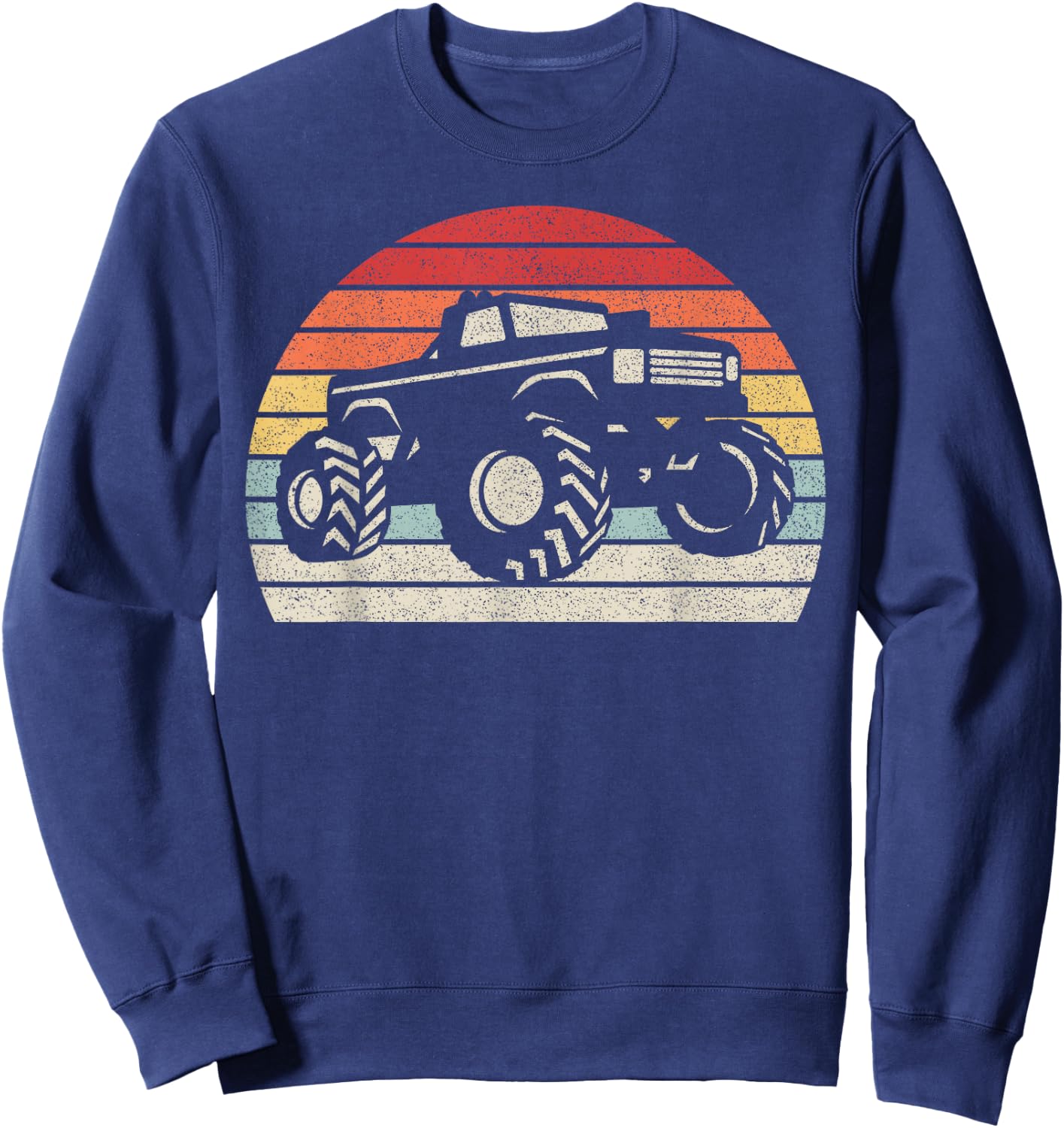 Retro Vintage Monster Truck Sweatshirt - Sweatshirt | Navy
