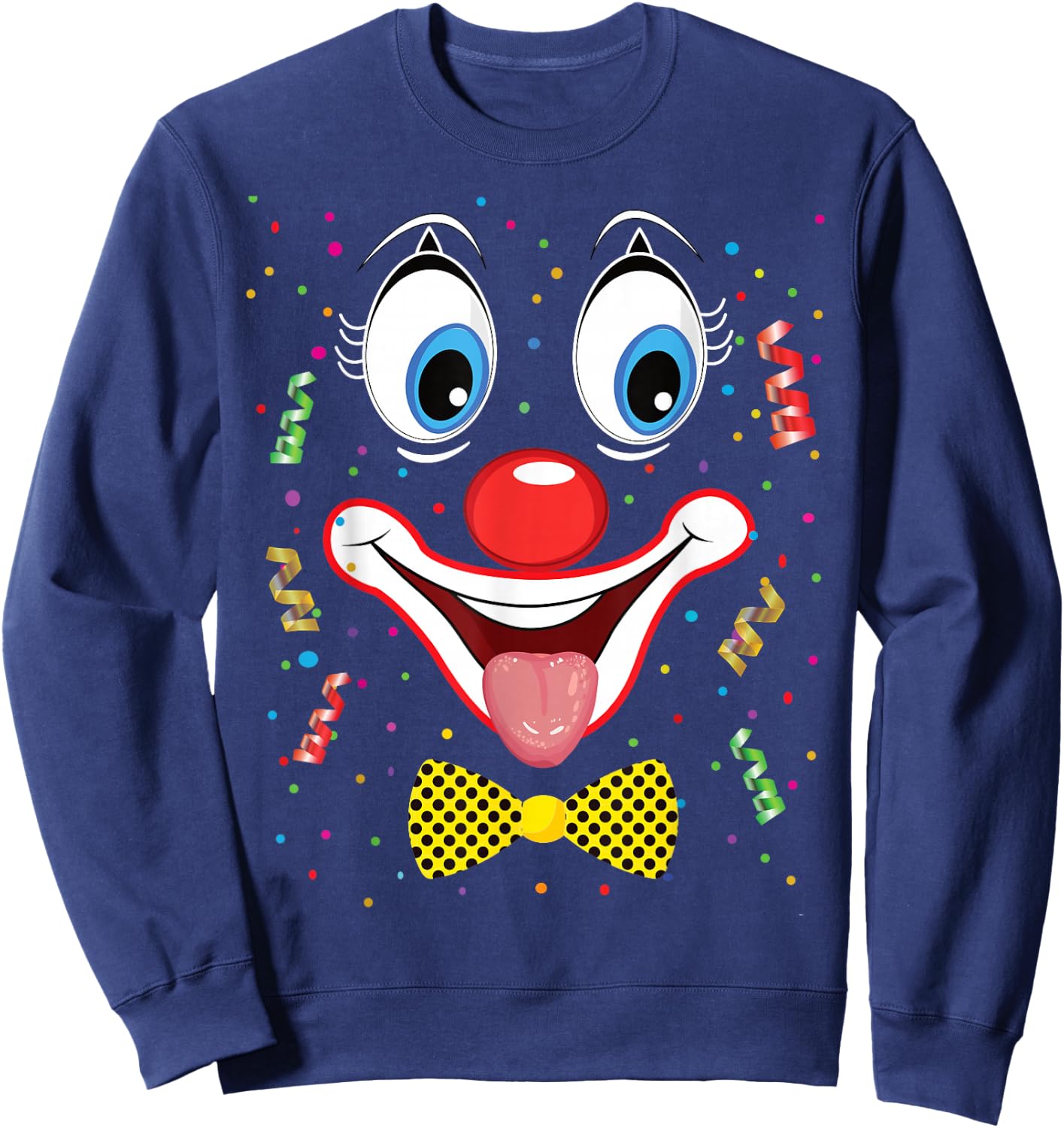 Carnival Clown Face Circus Costume Kids Men Women Carnivals Sweatshirt - Sweatshirt | Navy