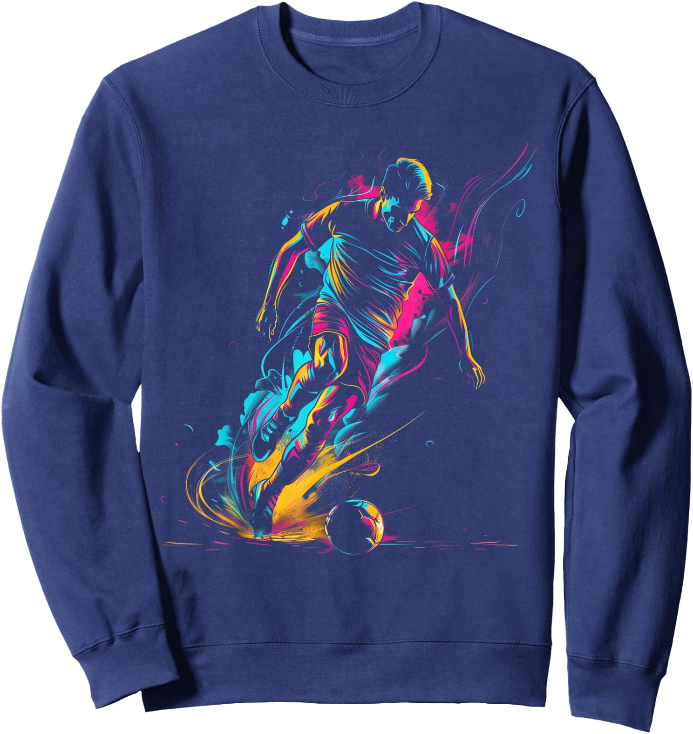 Soccer Player Sports Sweatshirt - Sweatshirt | Navy