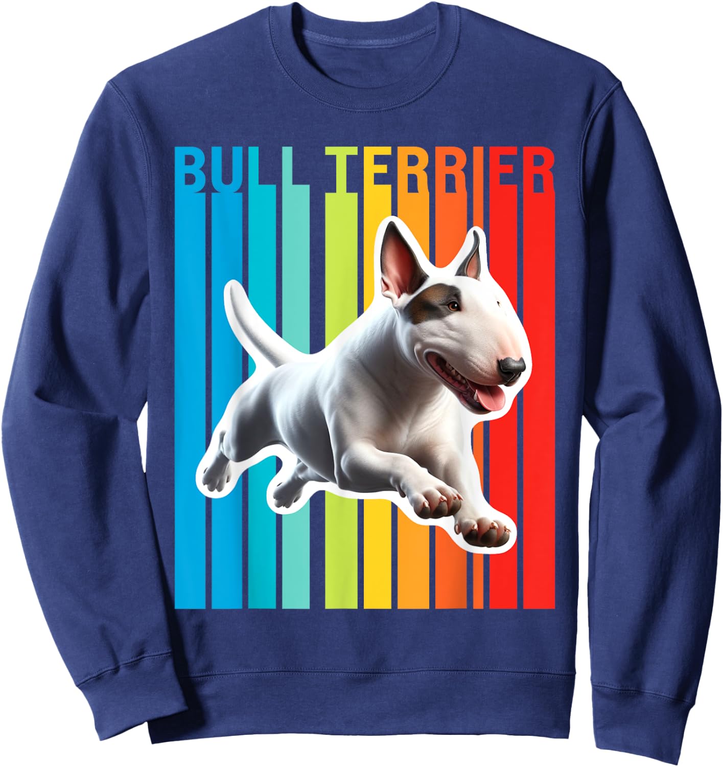 Colorful Bull Terrier Sweatshirt - Sweatshirt | Navy