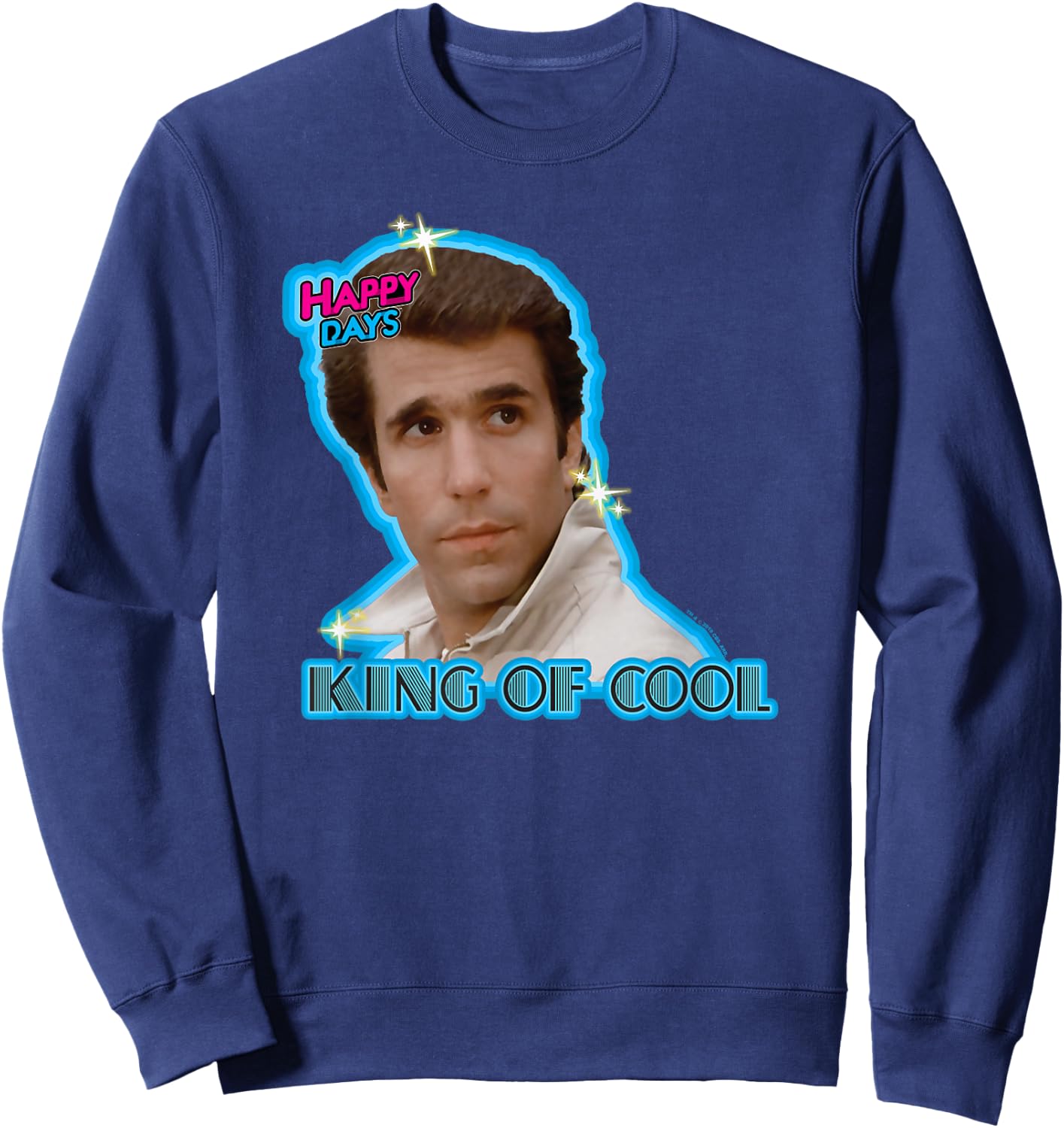 Happy Days - Fonzie King of Cool Sweatshirt - Sweatshirt | Navy