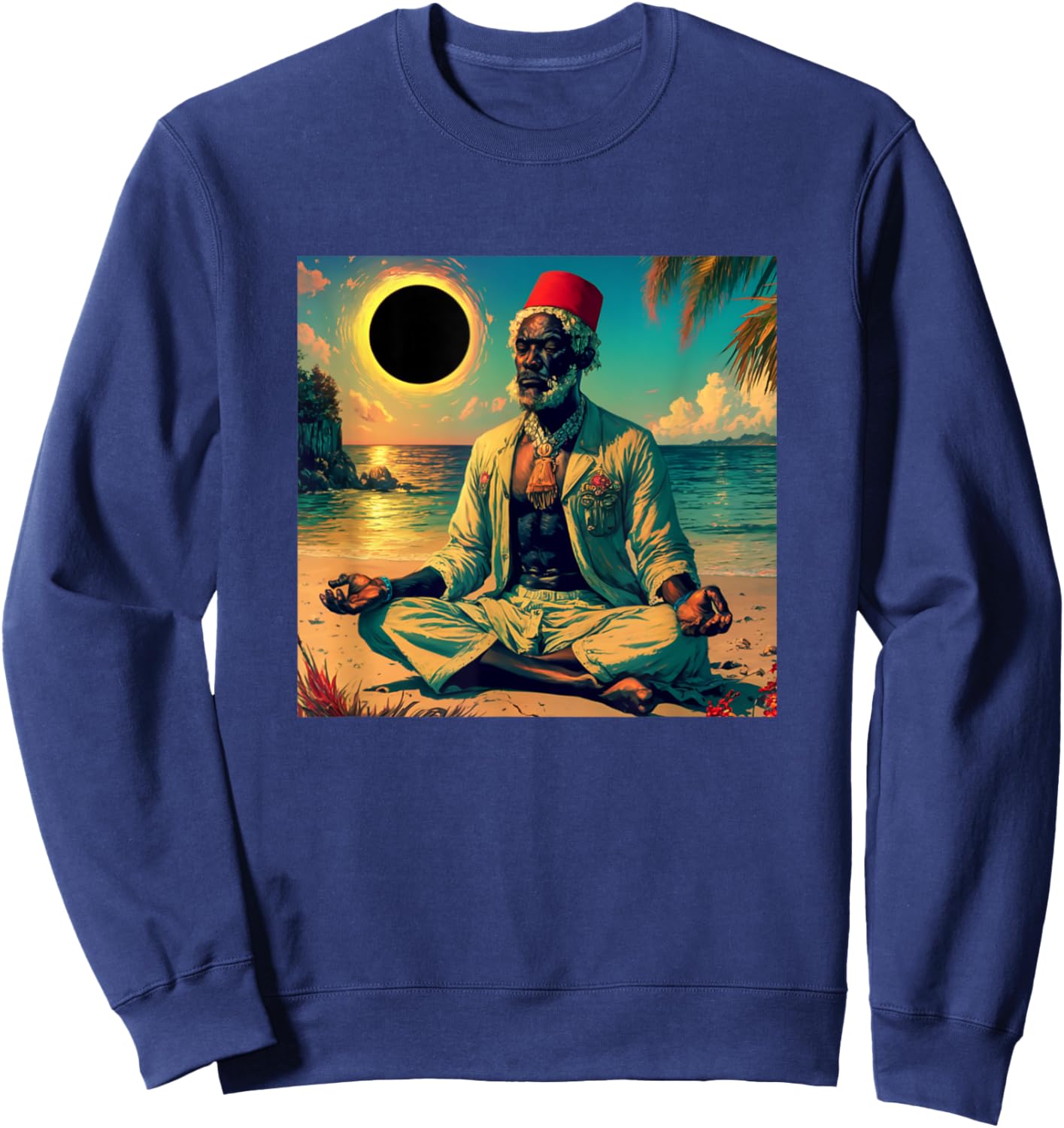 Moslim Moorish King - Moorish American God Body Of Melanin Sweatshirt - Sweatshirt | Navy
