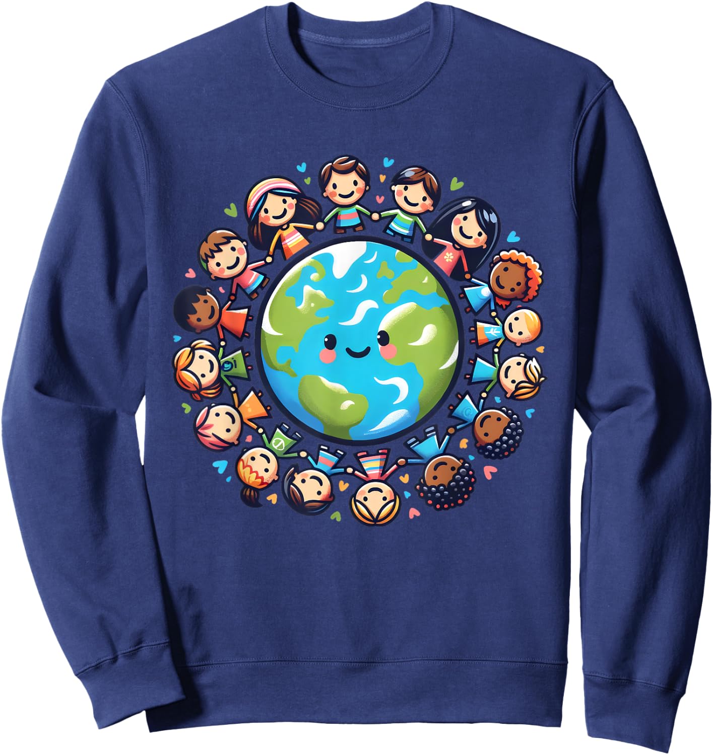 Happy Earth Day 2025 Cool Earth Day Children Kids Toddler Sweatshirt - Sweatshirt | Navy
