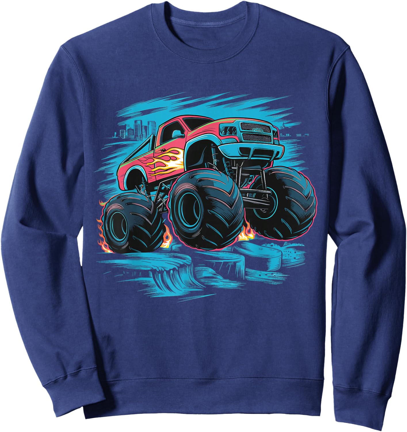 Monster Truck for toddlers Youth & Adults Sweatshirt - Sweatshirt | Navy