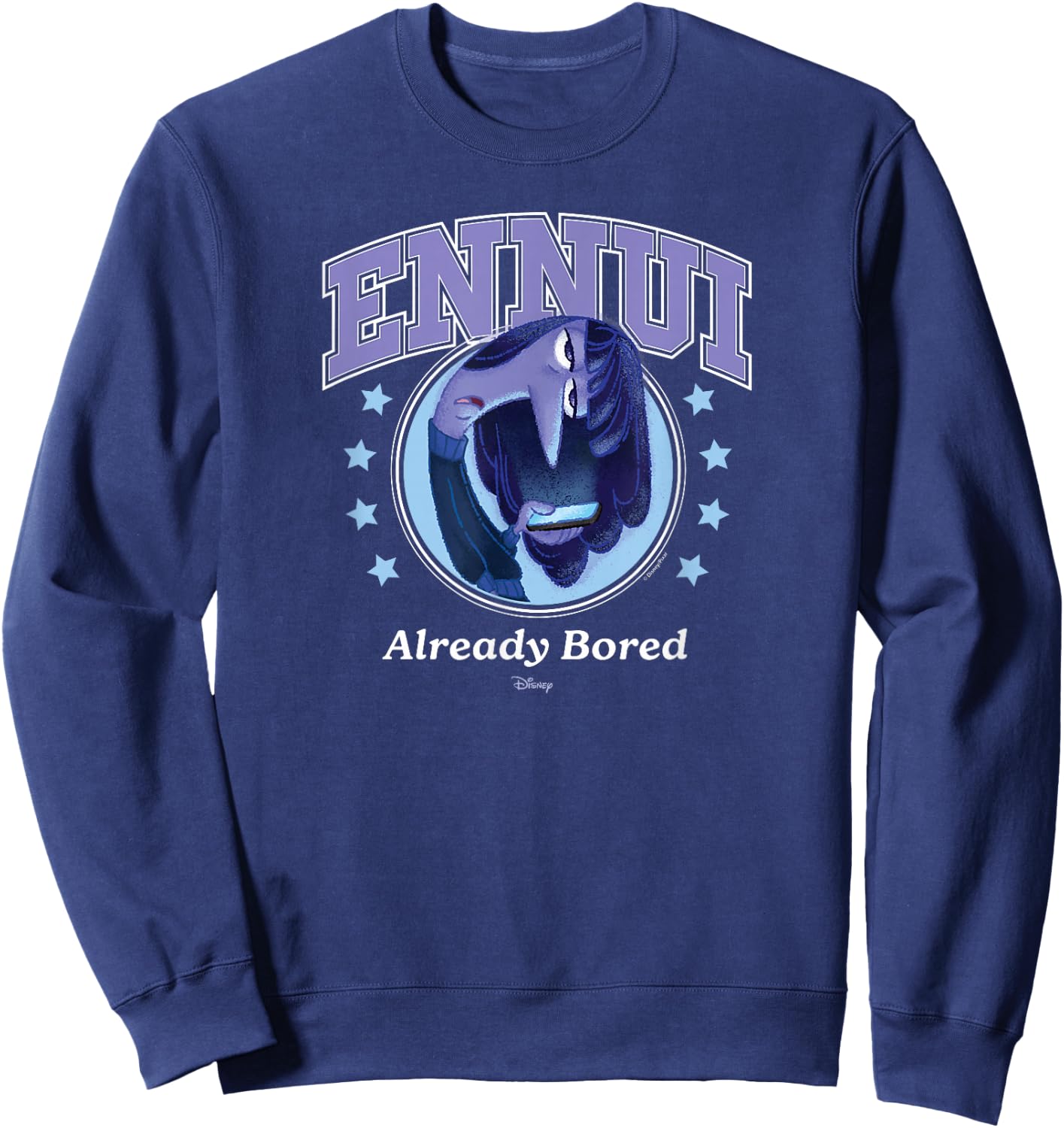 Inside Out 2 - Ennui Already Bored Emotion Character Sweatshirt - Sweatshirt | Navy