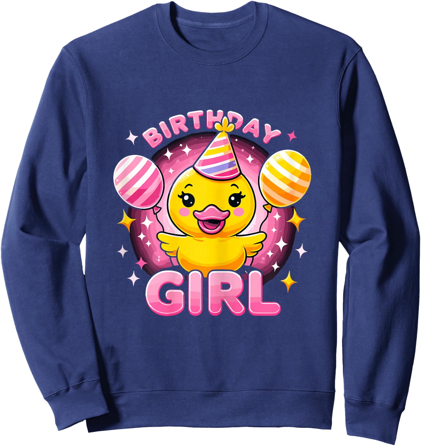 Birthday Girl Rubber Duck Birthday Party Sweatshirt - Sweatshirt | Navy