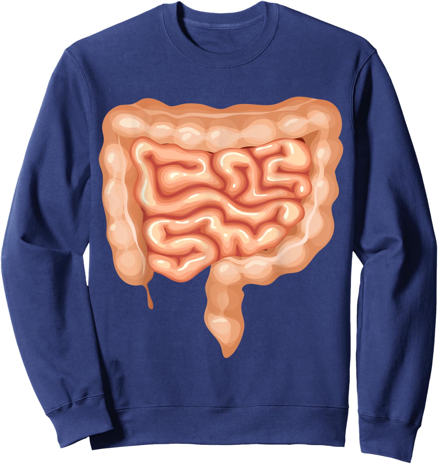 Human Body Parts Group Costumes - Colon Intestines Costume Sweatshirt - Sweatshirt | Navy