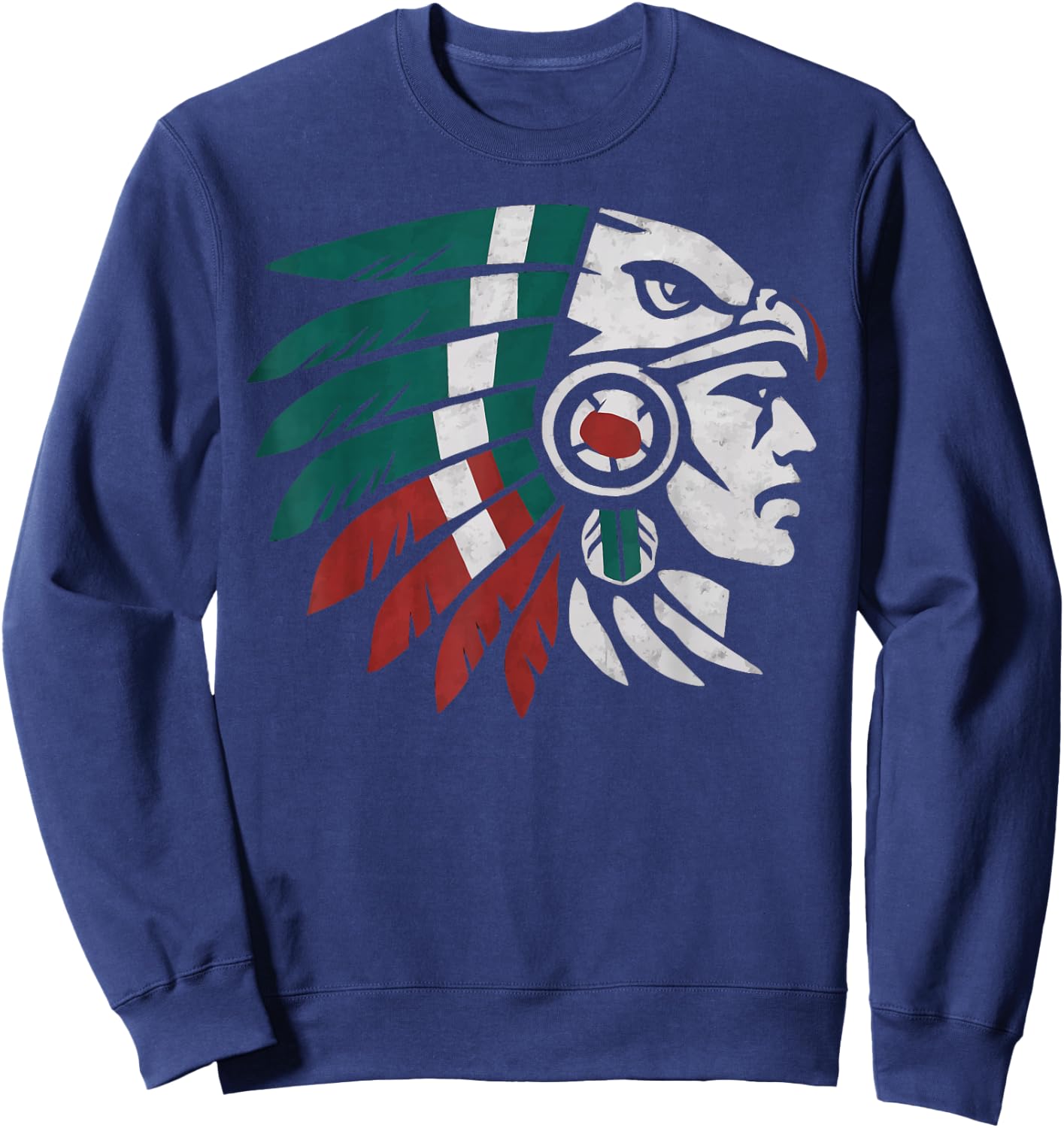 Aztec Warrior Mayan Indigenous Mexican Aztec Jaguar Sweatshirt - Sweatshirt | Navy