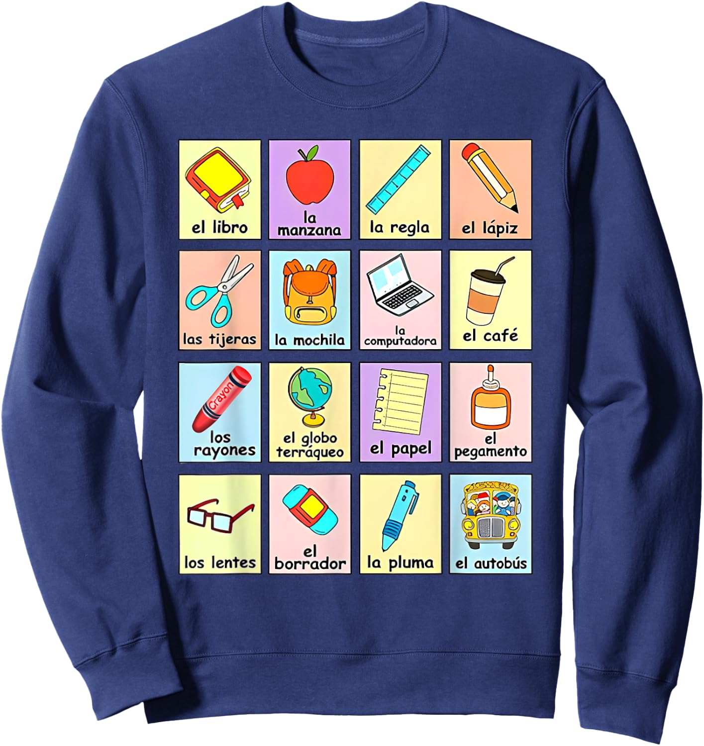 Maestra Bilingual Back to School Spanish Teacher Student Sweatshirt - Sweatshirt | Navy