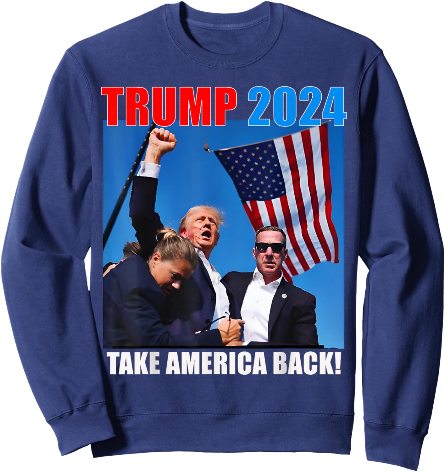 Trump Rally, Pray for President Trump, God bless Trump Sweatshirt - Sweatshirt | Navy