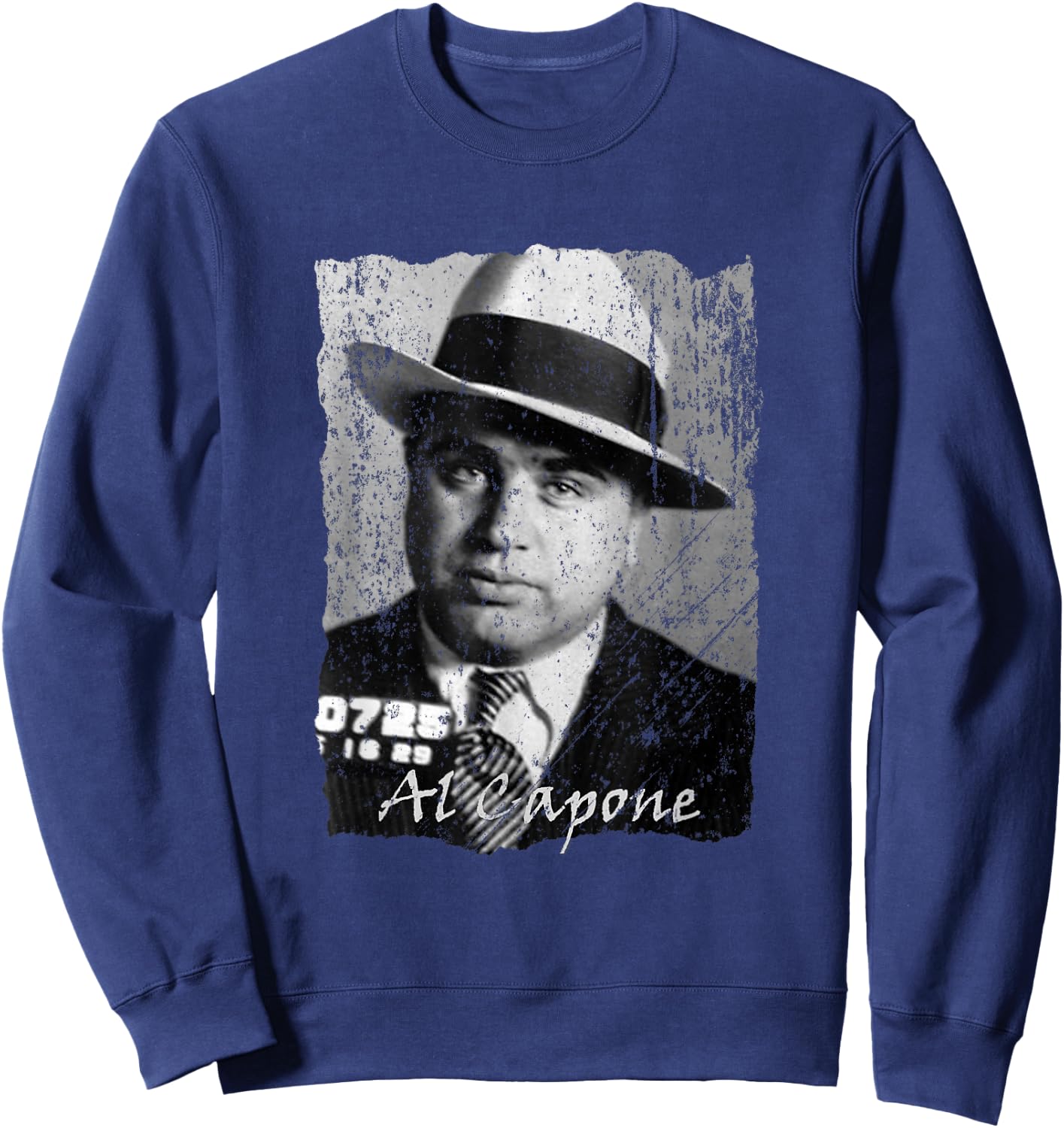 LiminalThreads Gangsters, Capone - Men's Black Solid Retro Round Neck Sleeveless Classic Fit Sweatshirt - Sweatshirt | Navy