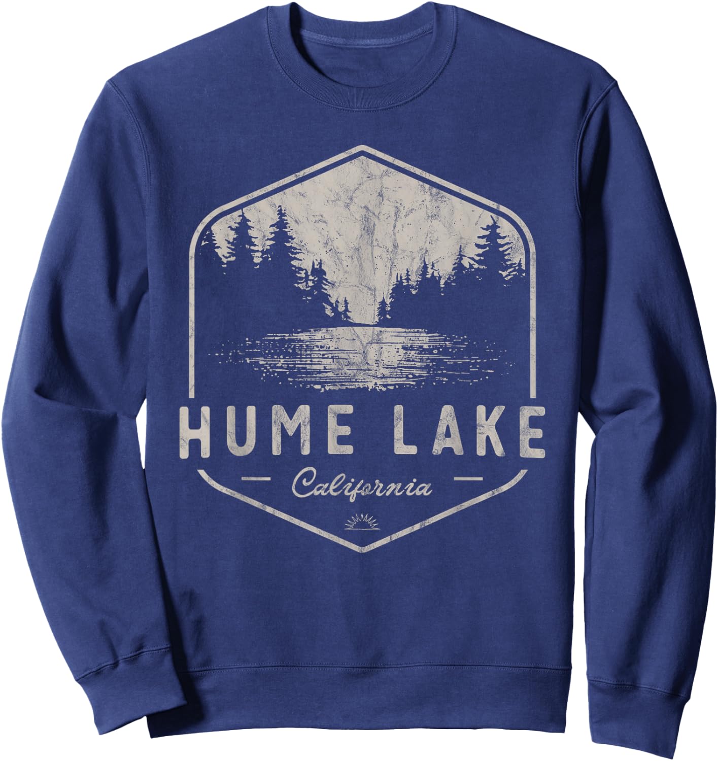 Hume Lake California Outdoors Vintage Sweatshirt - Sweatshirt | Navy