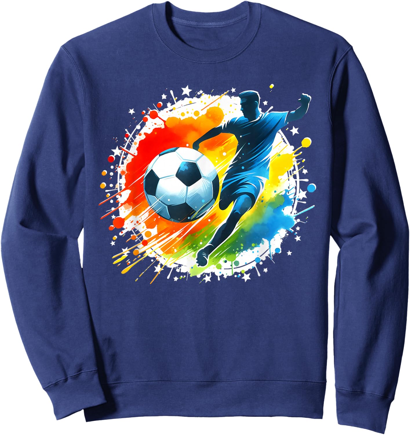 Football Player Sport Vintage Men Boys Football Sweatshirt - Sweatshirt | Navy