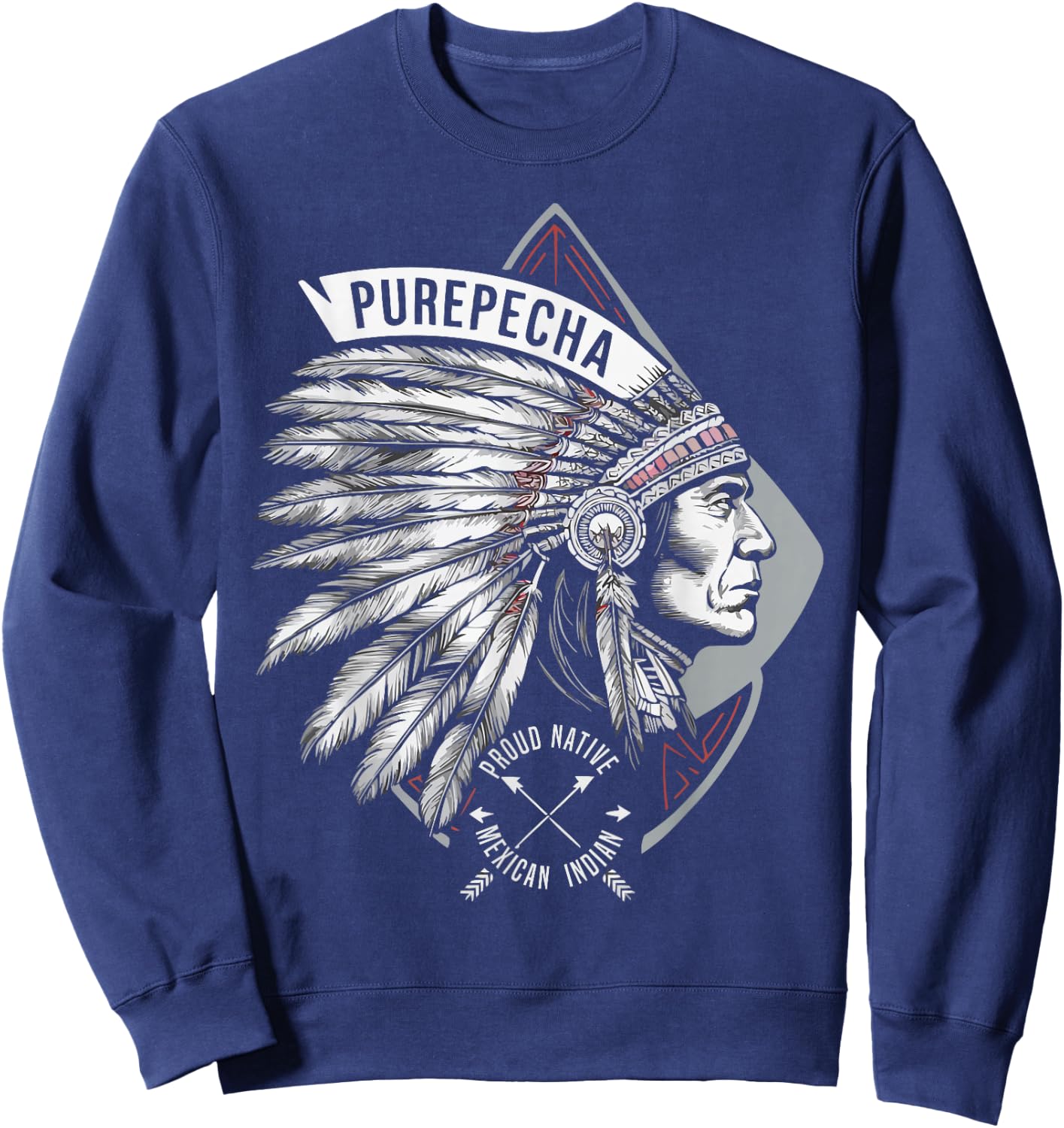 Indigenous People Mexico Native American Purepecha Tribe Sweatshirt - Sweatshirt | Navy