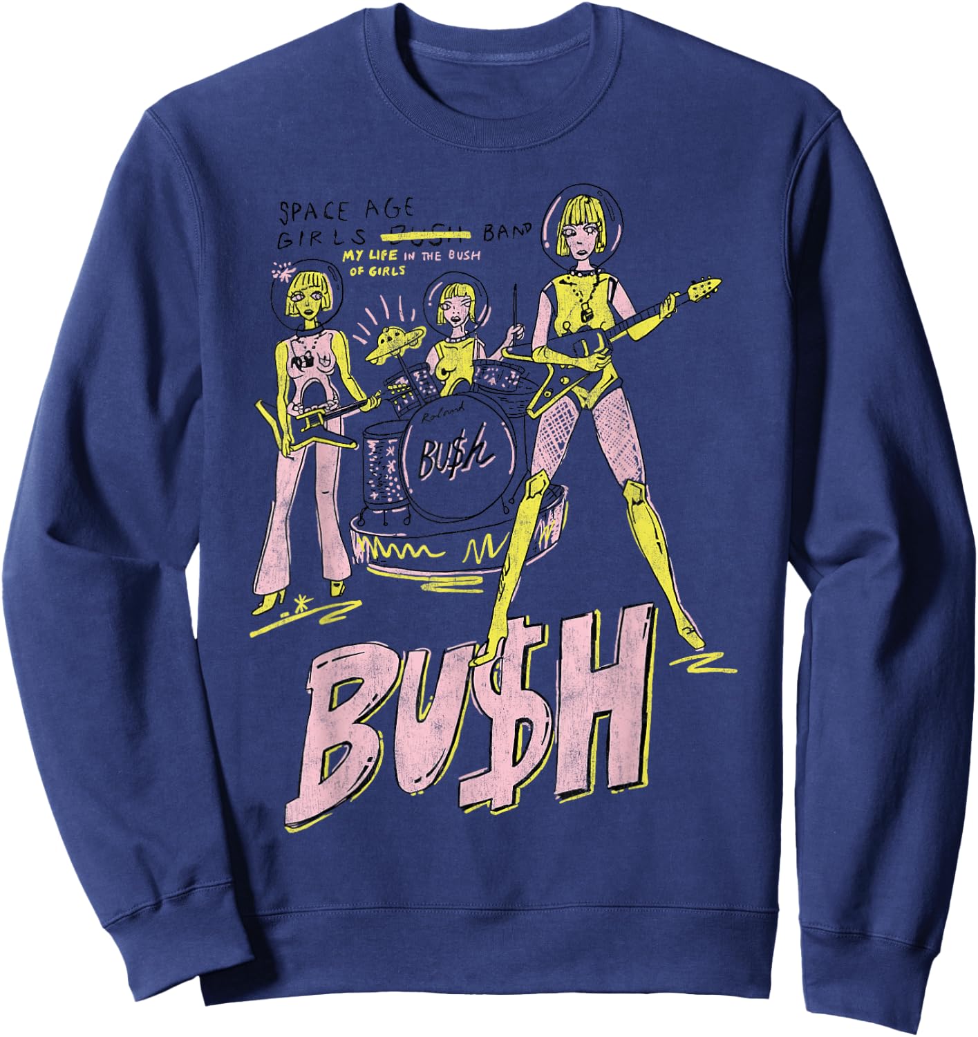 Bush – Space Age Girls Sweatshirt - Sweatshirt | Navy
