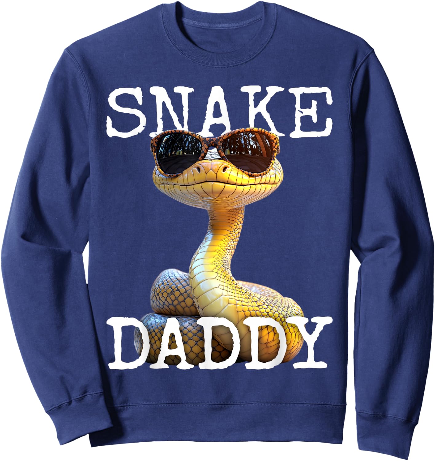 Snake Daddy Dad Snake Father Fathers Day Papa Cute Snakes Sweatshirt - Sweatshirt | Navy
