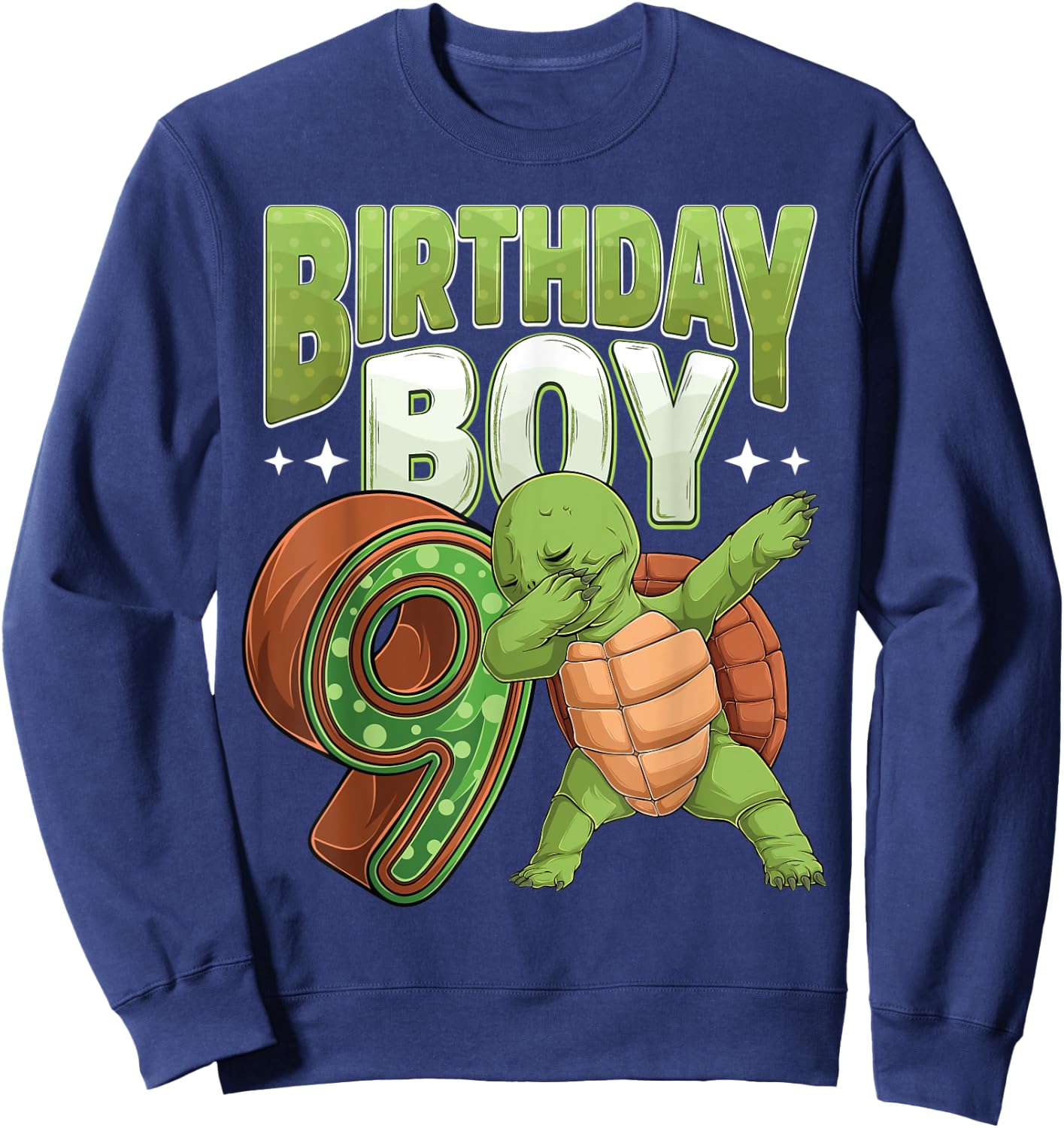 9 year old Turtle animal lovers 9th Birthday Boy Sweatshirt - Sweatshirt | Navy