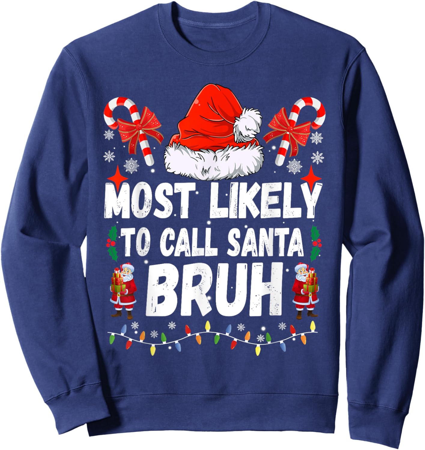 Most Likely To Watch All The Football Games Christmas Family Sweatshirt - Sweatshirt | Navy